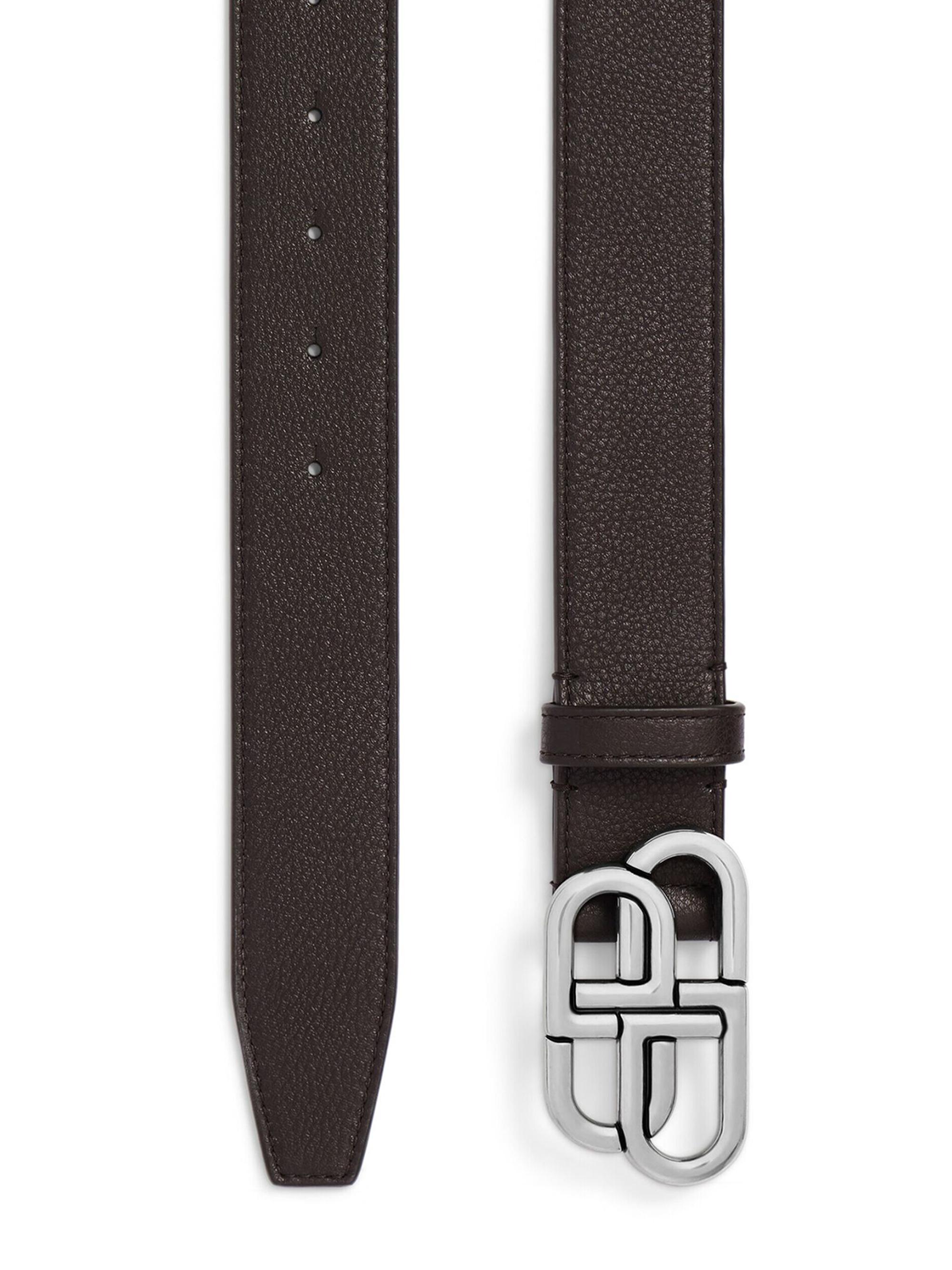 Balenciaga Men's BB Large Belt - Espresso
