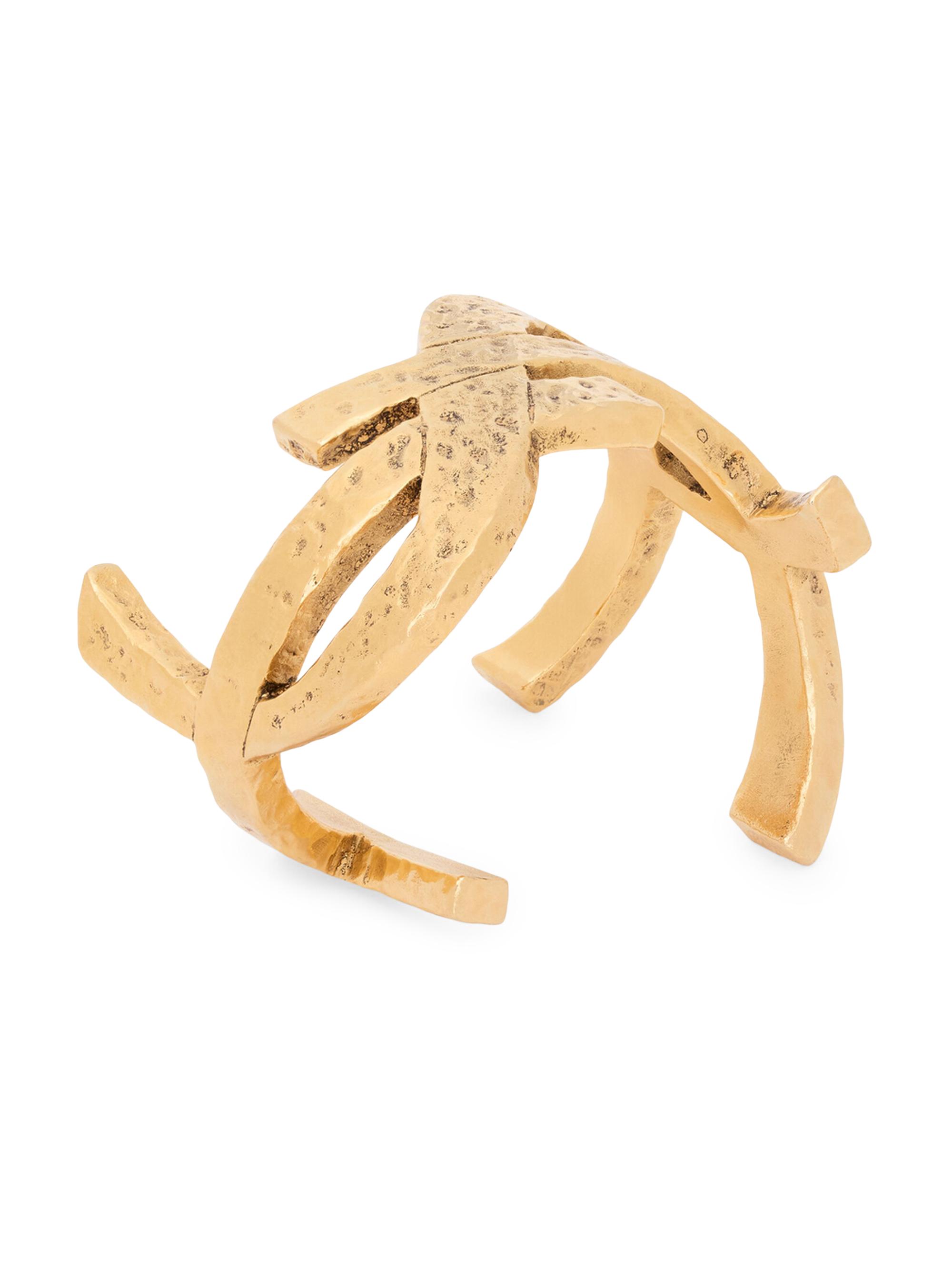 Saint Laurent Cassandre Cuff in Metal | Saks Fifth Avenue