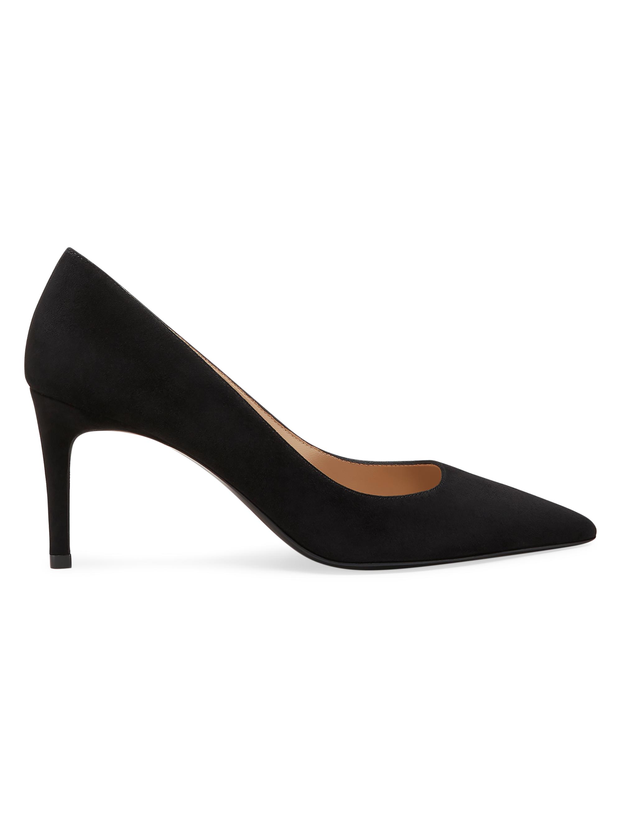 Stuart Weitzman Women's Stuart Power 75MM Suede Pumps - Black