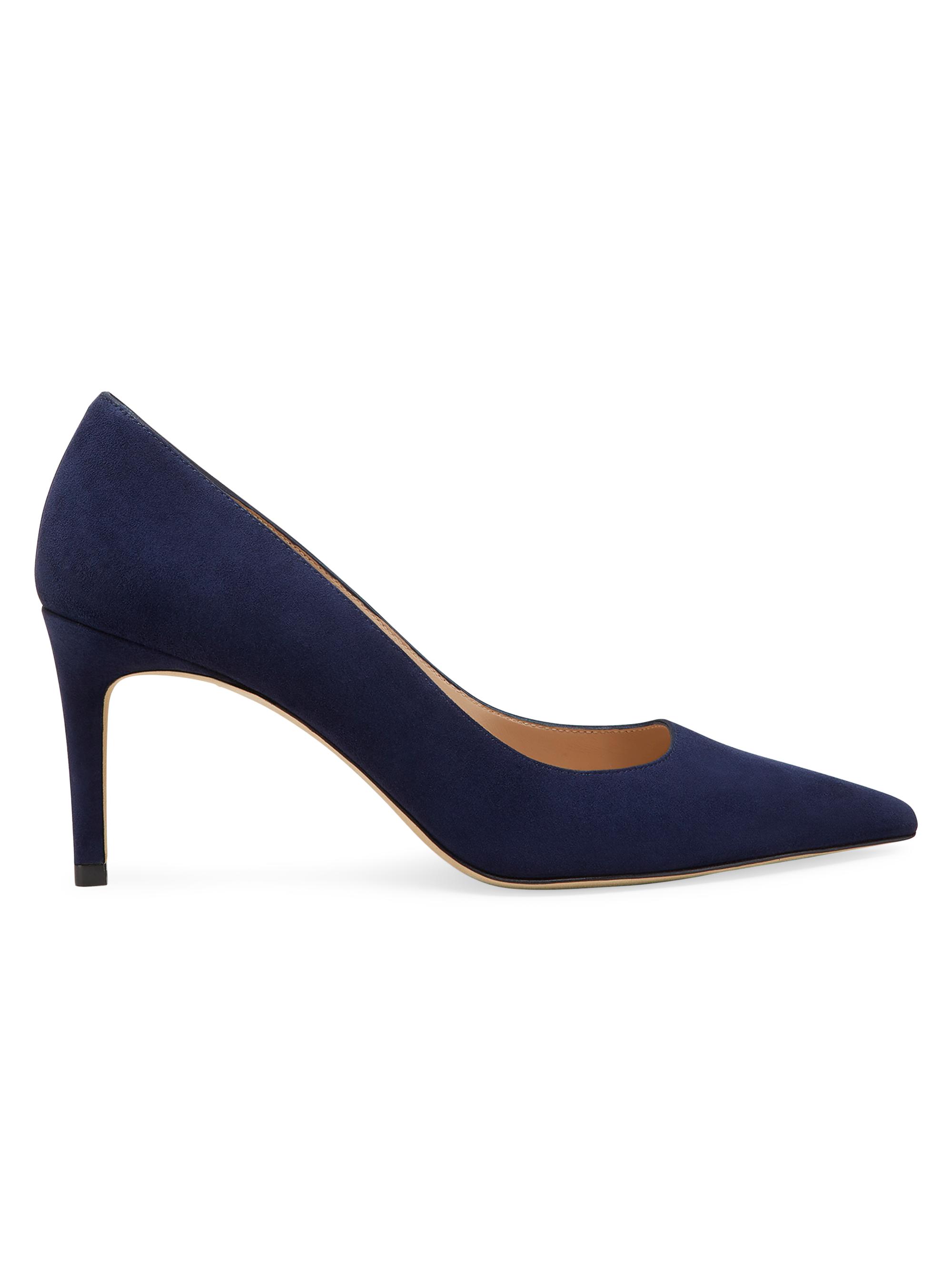 Stuart Weitzman Women's Stuart Power 75MM Suede Pumps - Nice Blue