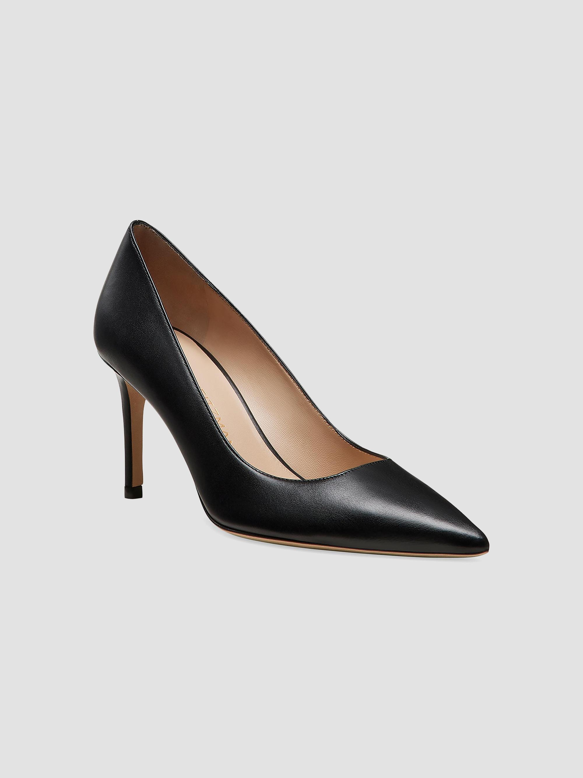 Stuart Weitzman Stuart Power 75MM Leather Pumps | Saks Fifth Avenue