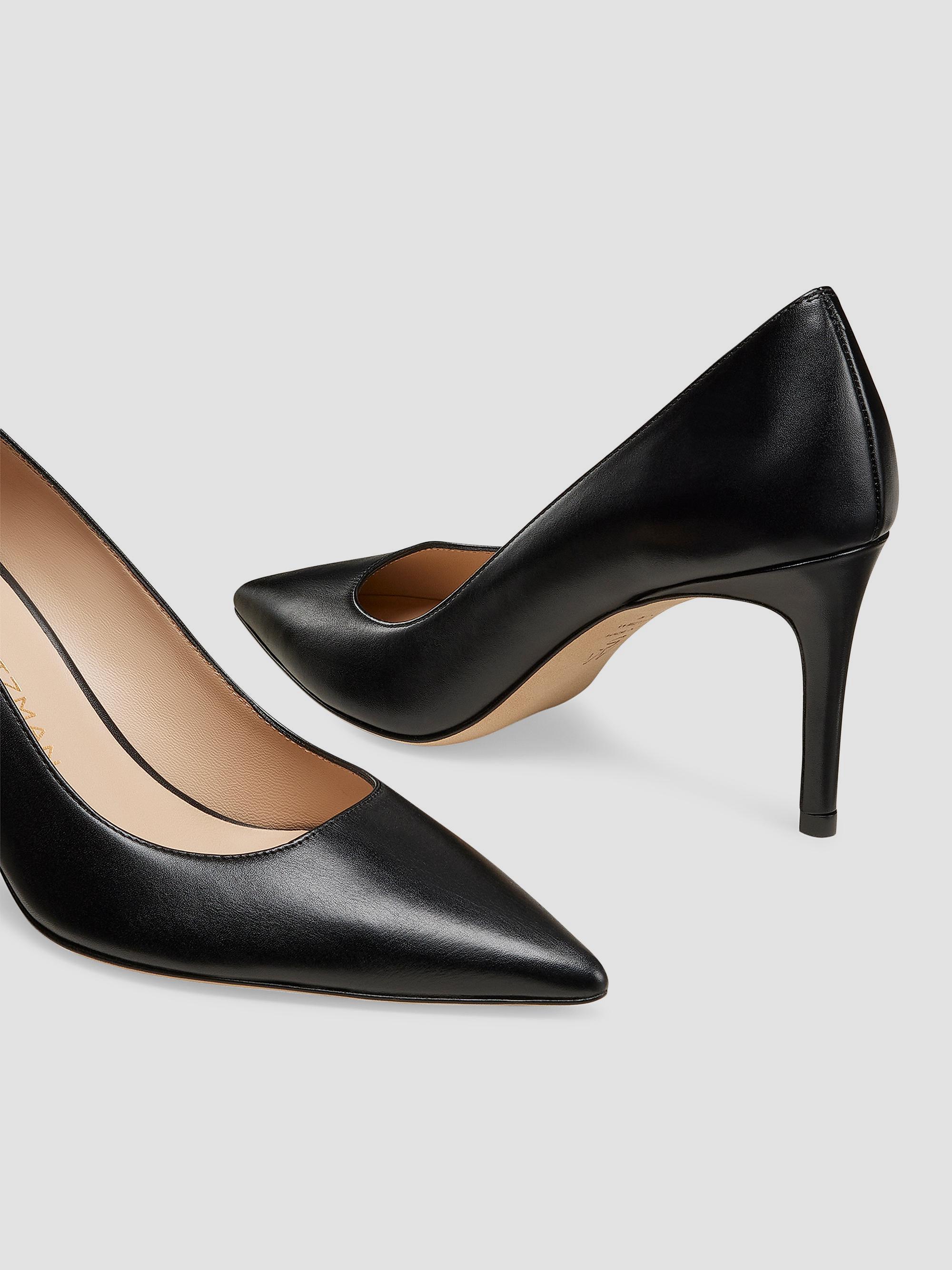 Stuart Weitzman Stuart Power 75MM Leather Pumps | Saks Fifth Avenue