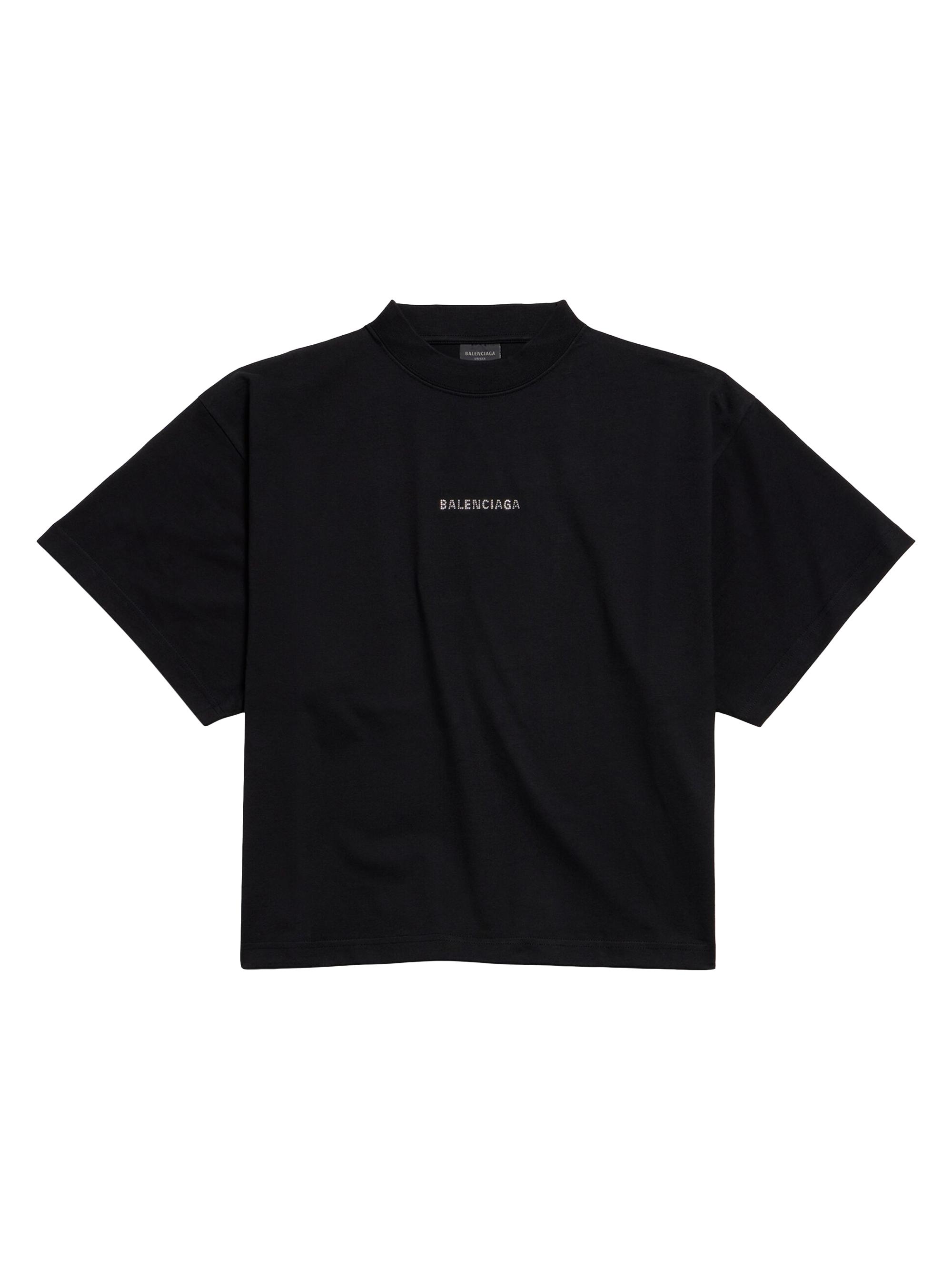 Balenciaga Back Strass Cropped T-Shirt | Saks Fifth Avenue