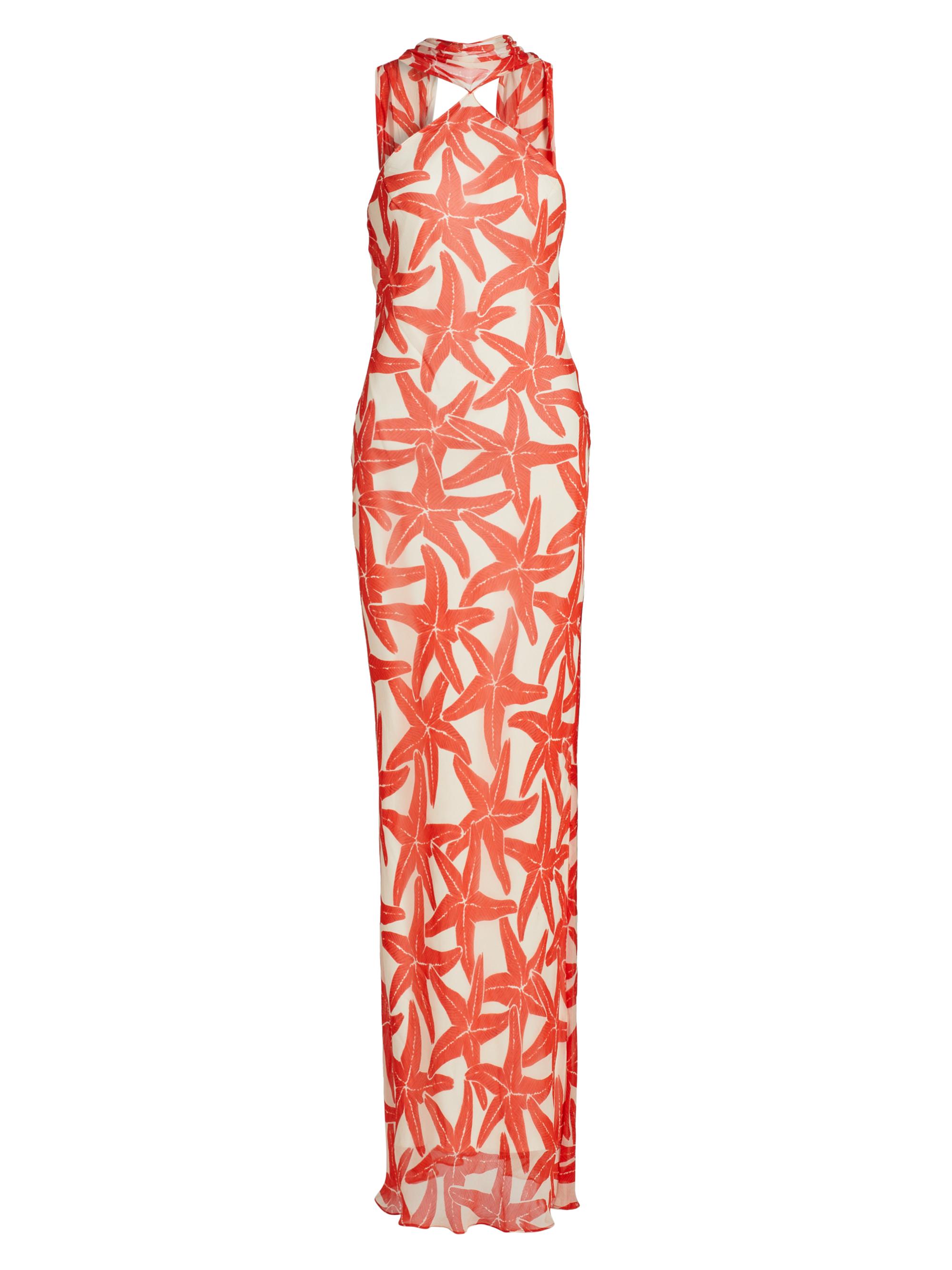 Amanda Uprichard Women's Ashton Starfish Halterneck Maxi Dress - Starfish Print