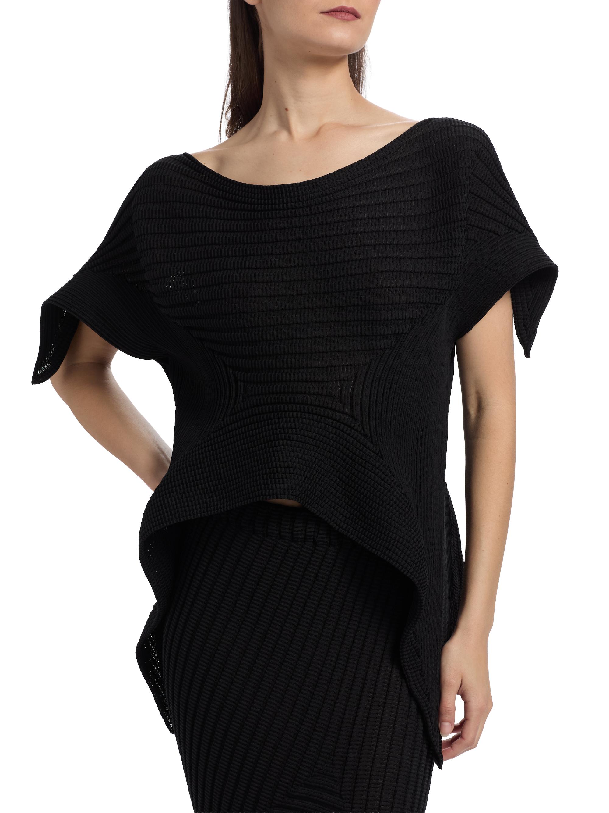 Issey Miyake Subdued Knit Sculpted Top | Saks Fifth Avenue