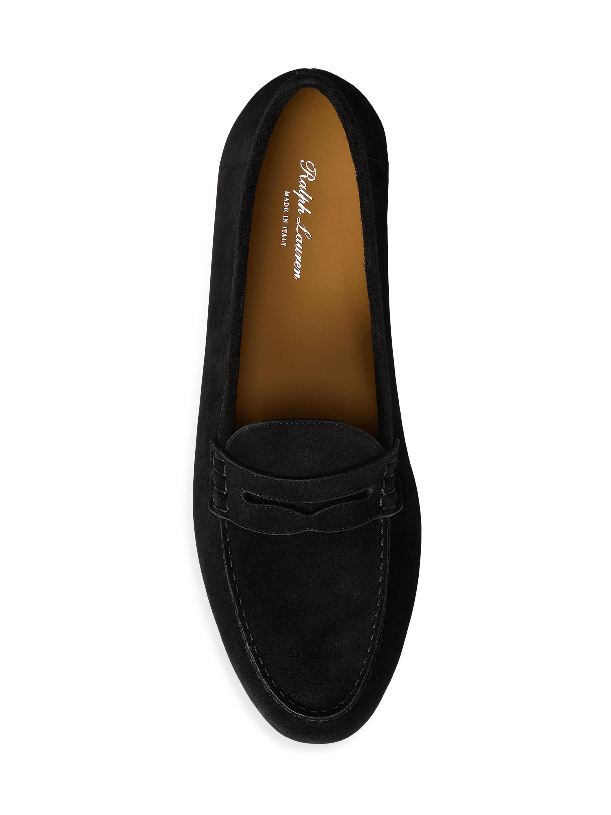 Ralph Lauren Purple Label Collins Suede Penny Loafers | Saks Fifth