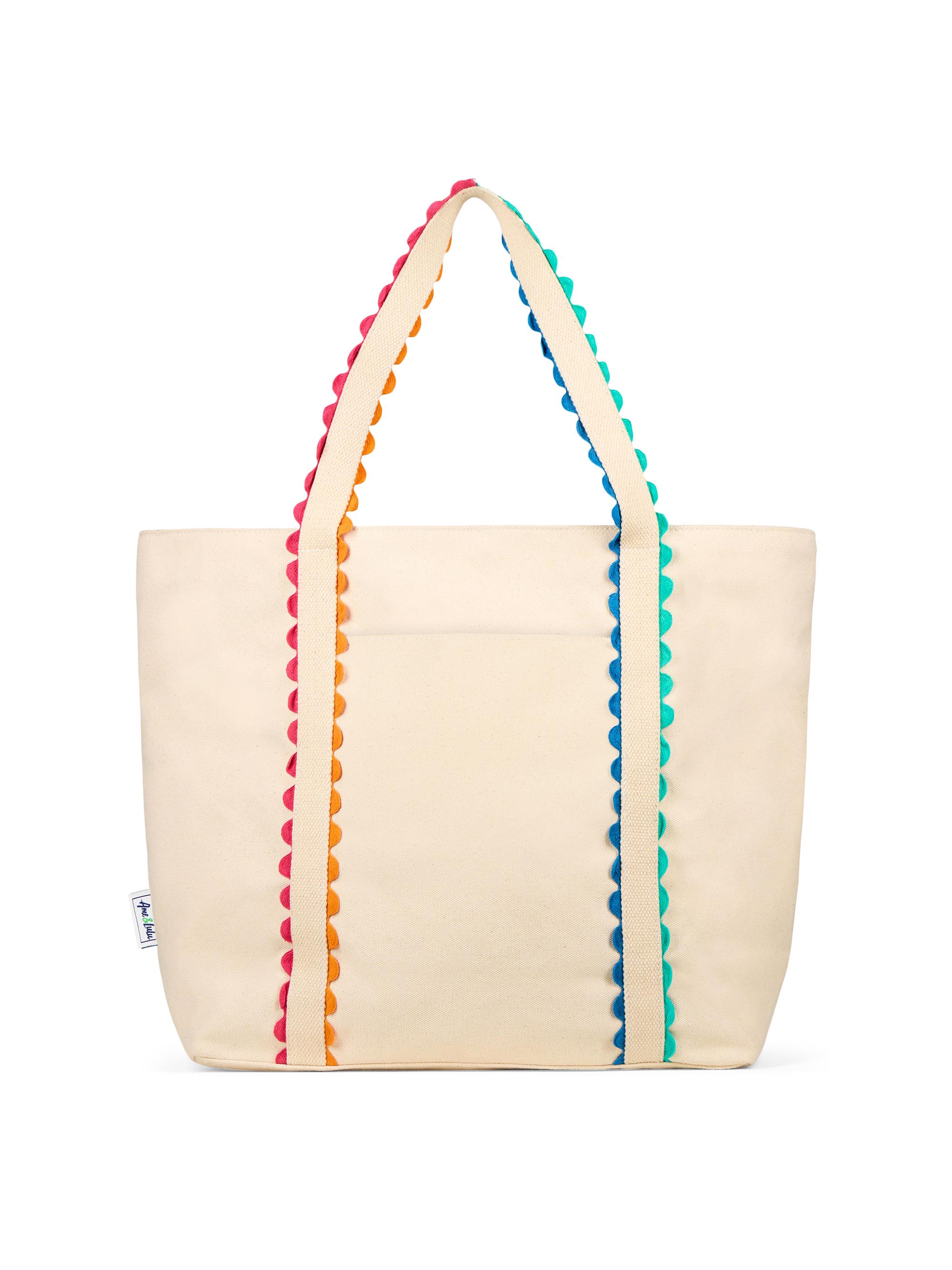 Ame & Lulu Women's Nantucket Beach Tote - Natural Multi