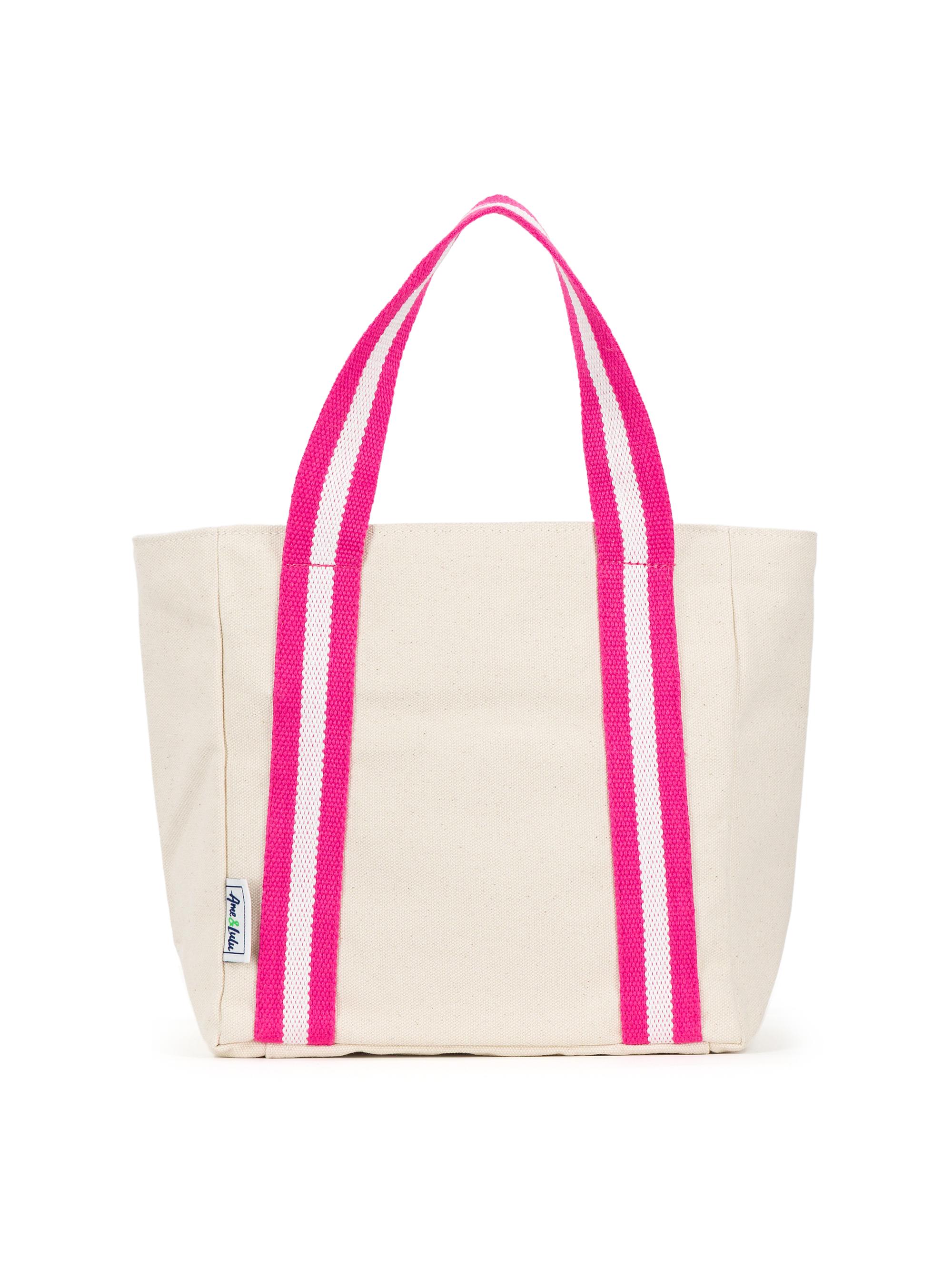 Ame & Lulu Mini Hamptons Beach Tote - Natural Pink