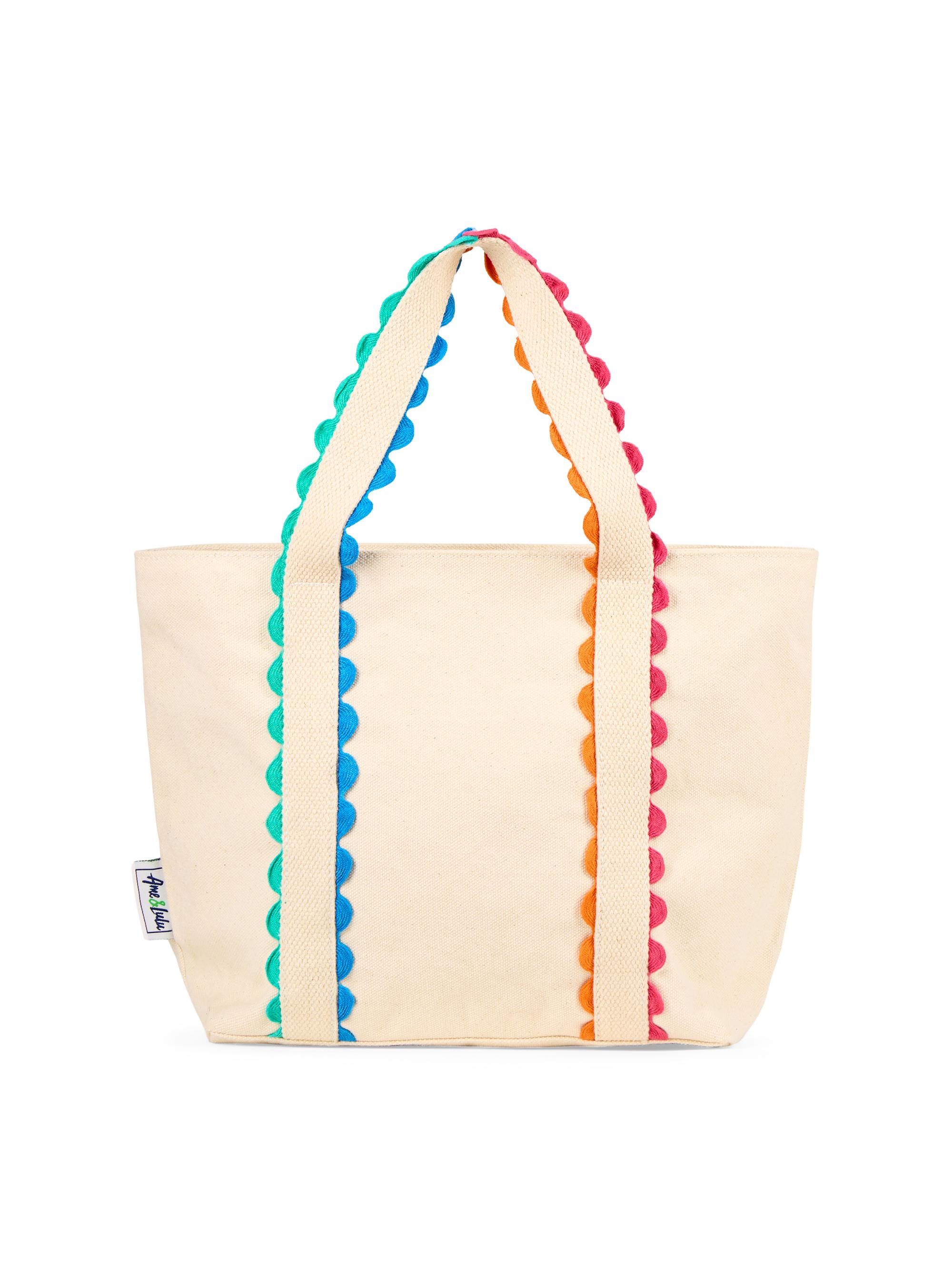 Ame & Lulu Women's Nantucket Mini Tote - Natural Multi