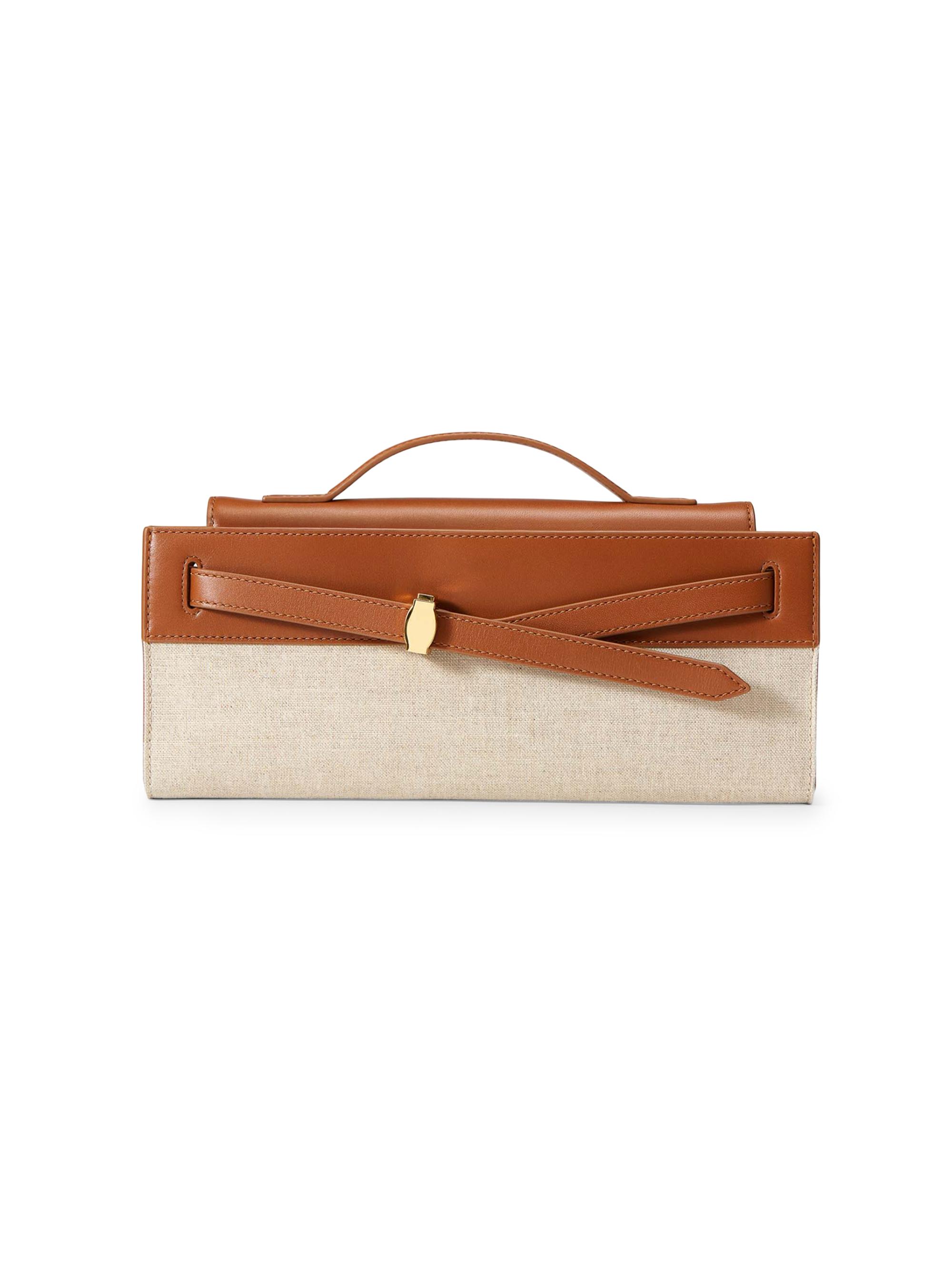 Veronica Beard Women's Dash Canvas & Leather Clutch - Natural Hazel