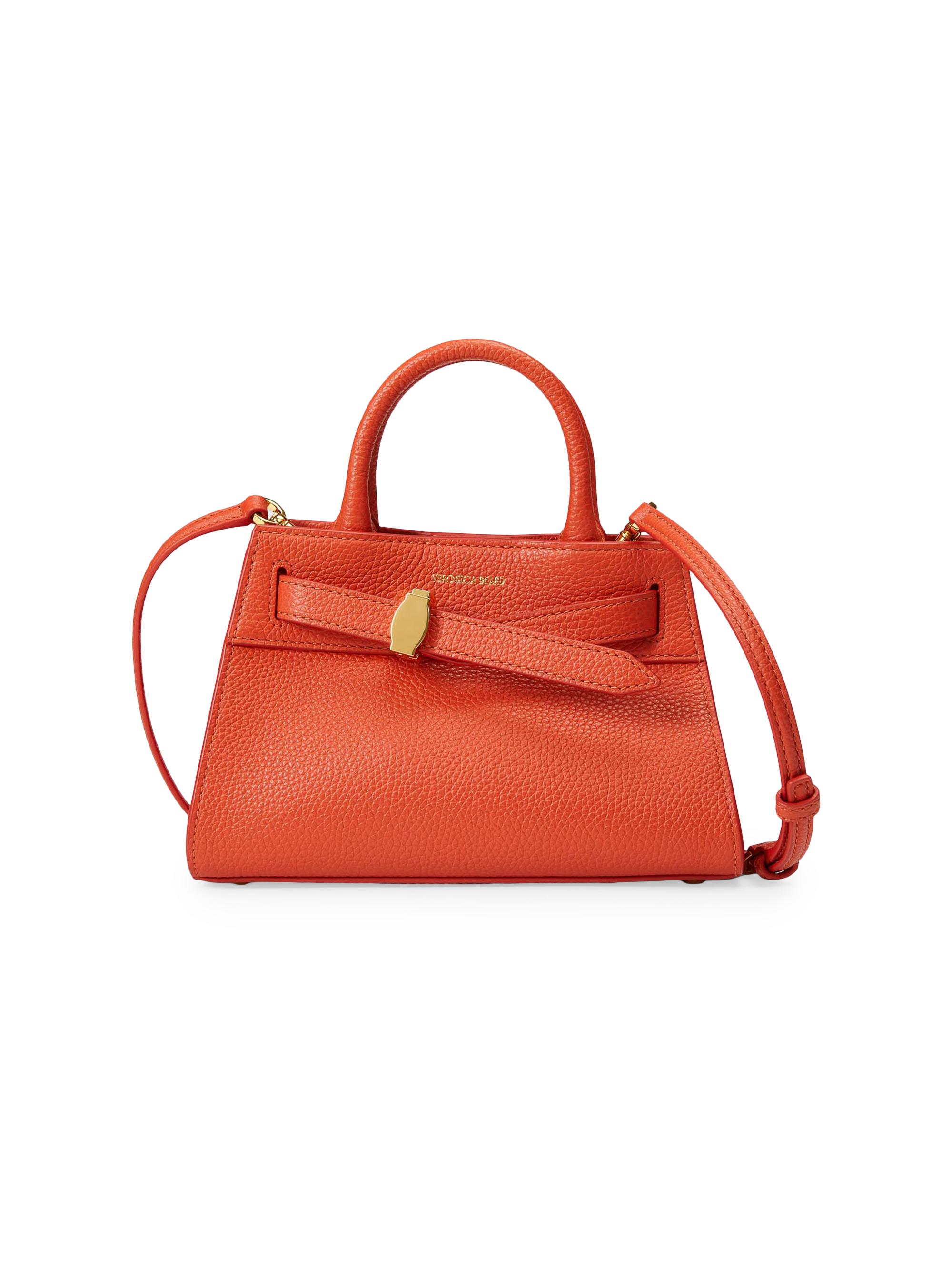 Veronica Beard Women's Mini Dash Leather Top-Handle Bag - Persimmon