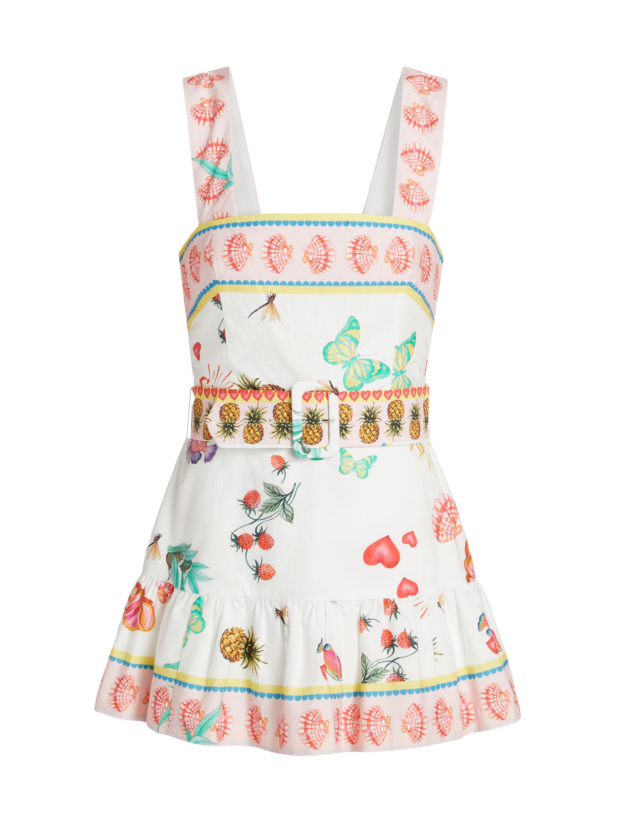 Amanda Uprichard Women's Lena Skort Romper - Postcard Print