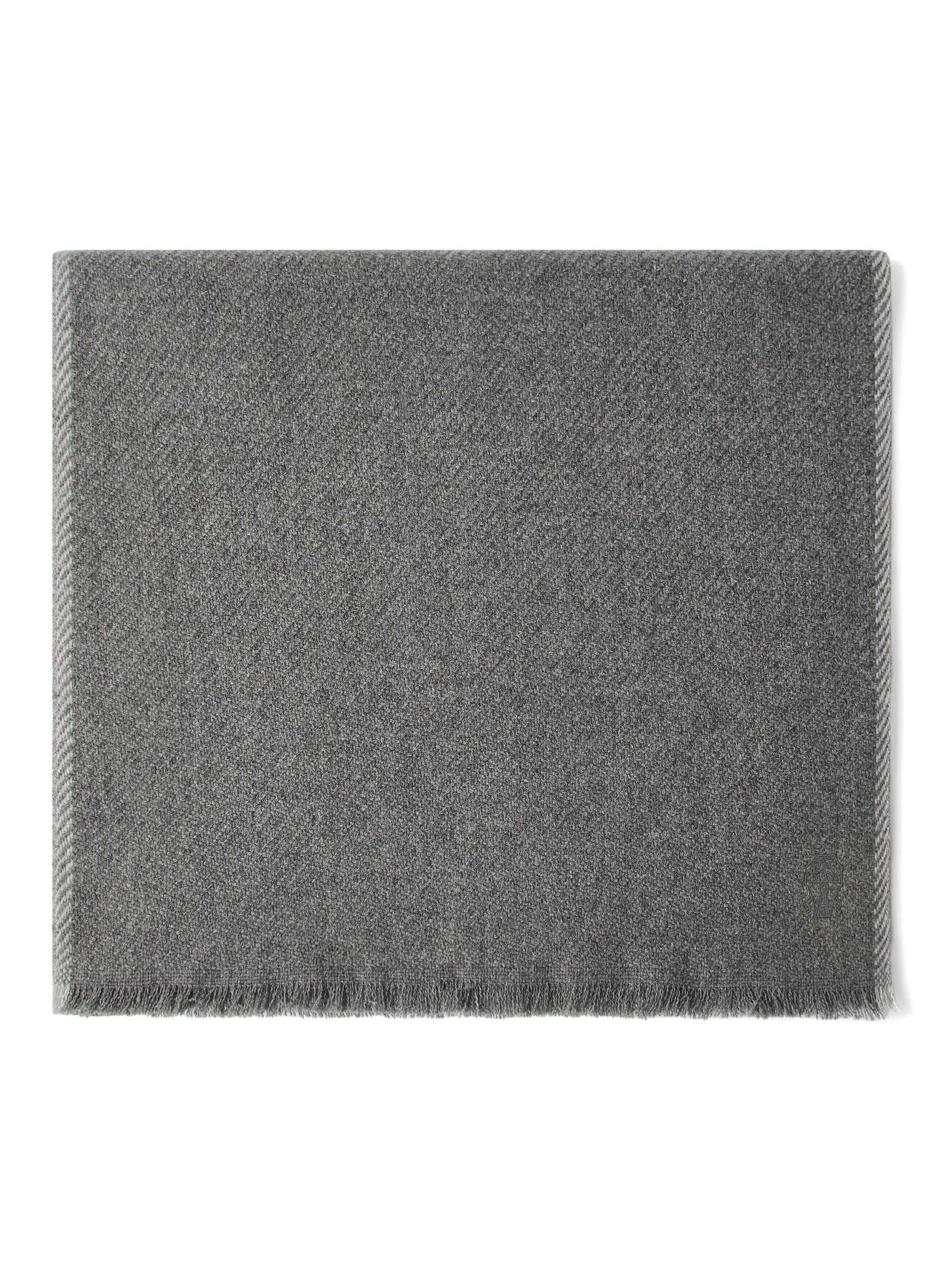 Brunello Cucinelli Men's Cashmere Scarf Grey