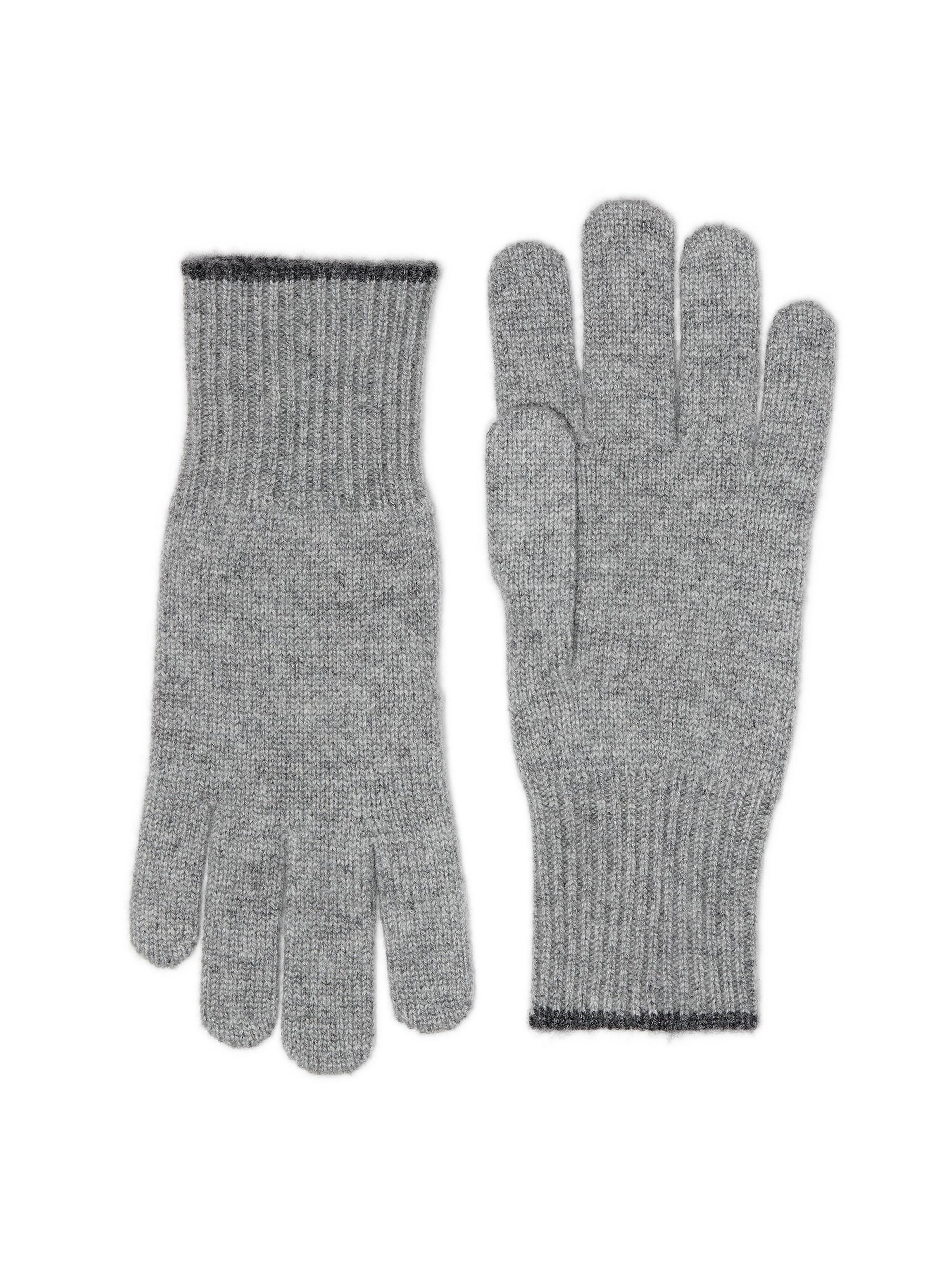 Brunello Cucinelli Men's Cashmere Knit Gloves - Navy Blue