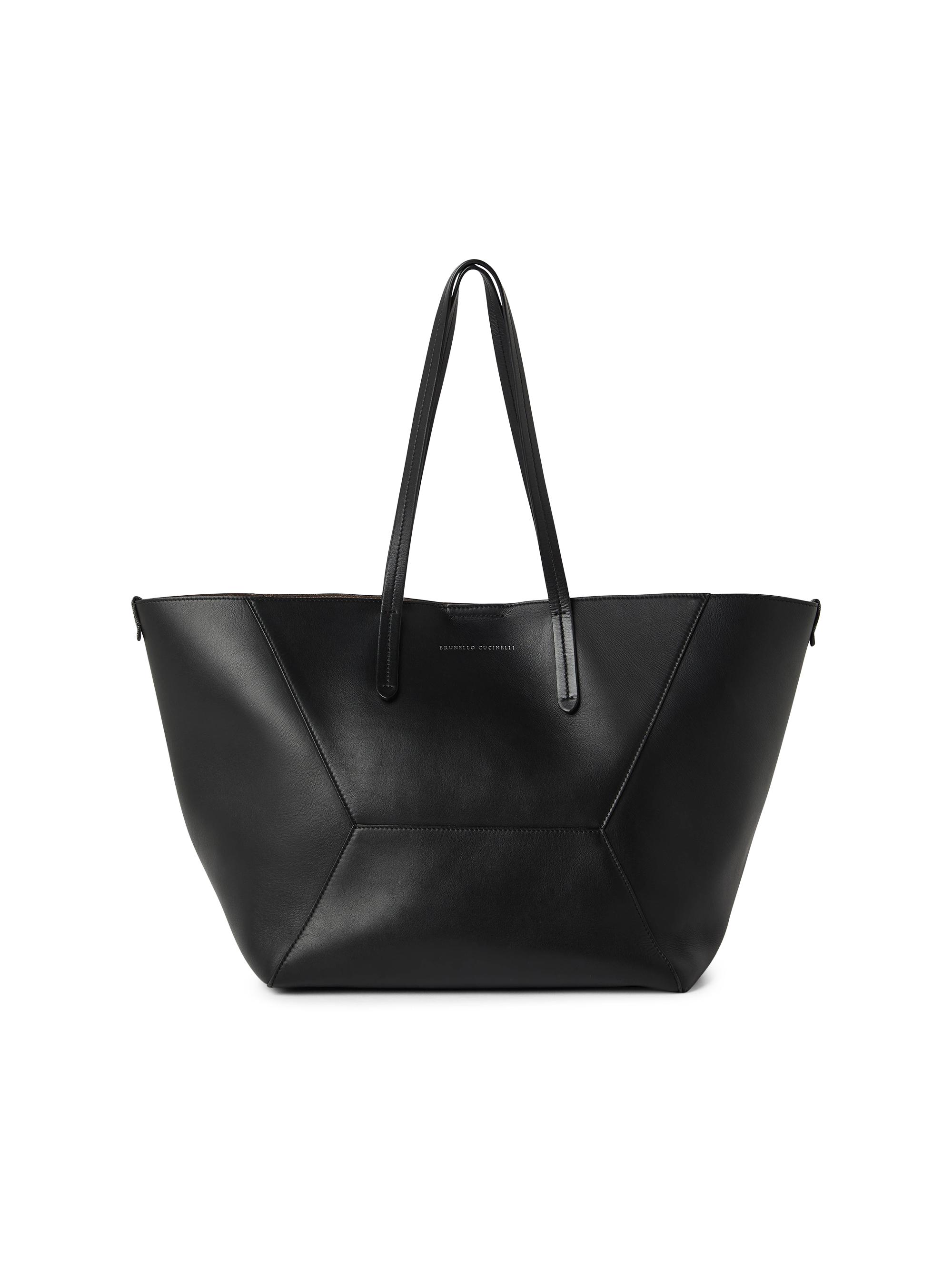 Brunello Cucinelli Women's Duo  Tote Bag in Calfskin - Black