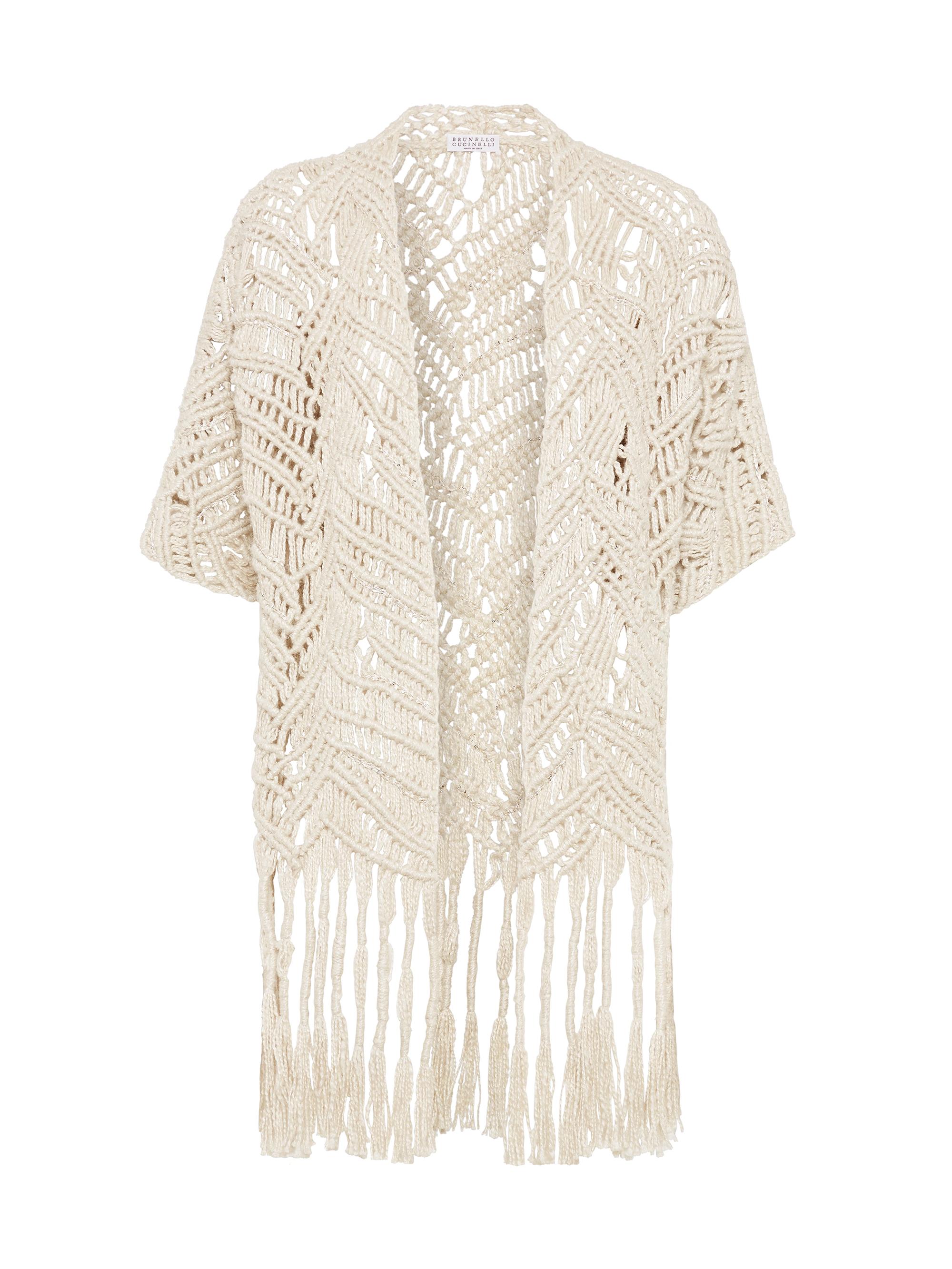 Brunello Cucinelli Women's Handmade Dazzling Macramé Opera Cardigan - Natural