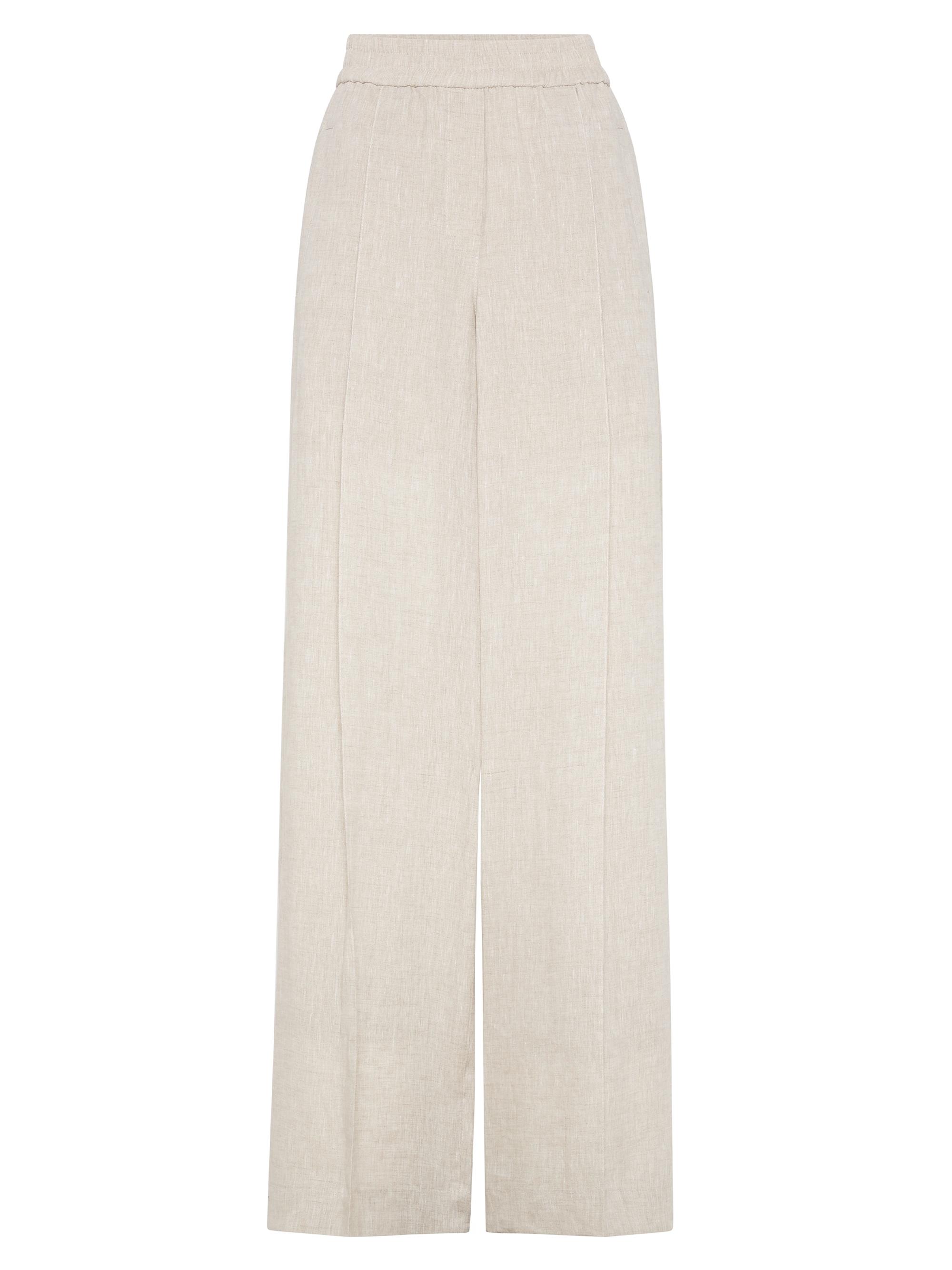 Brunello Cucinelli Women's Linen Loose Track Trousers - Yuta