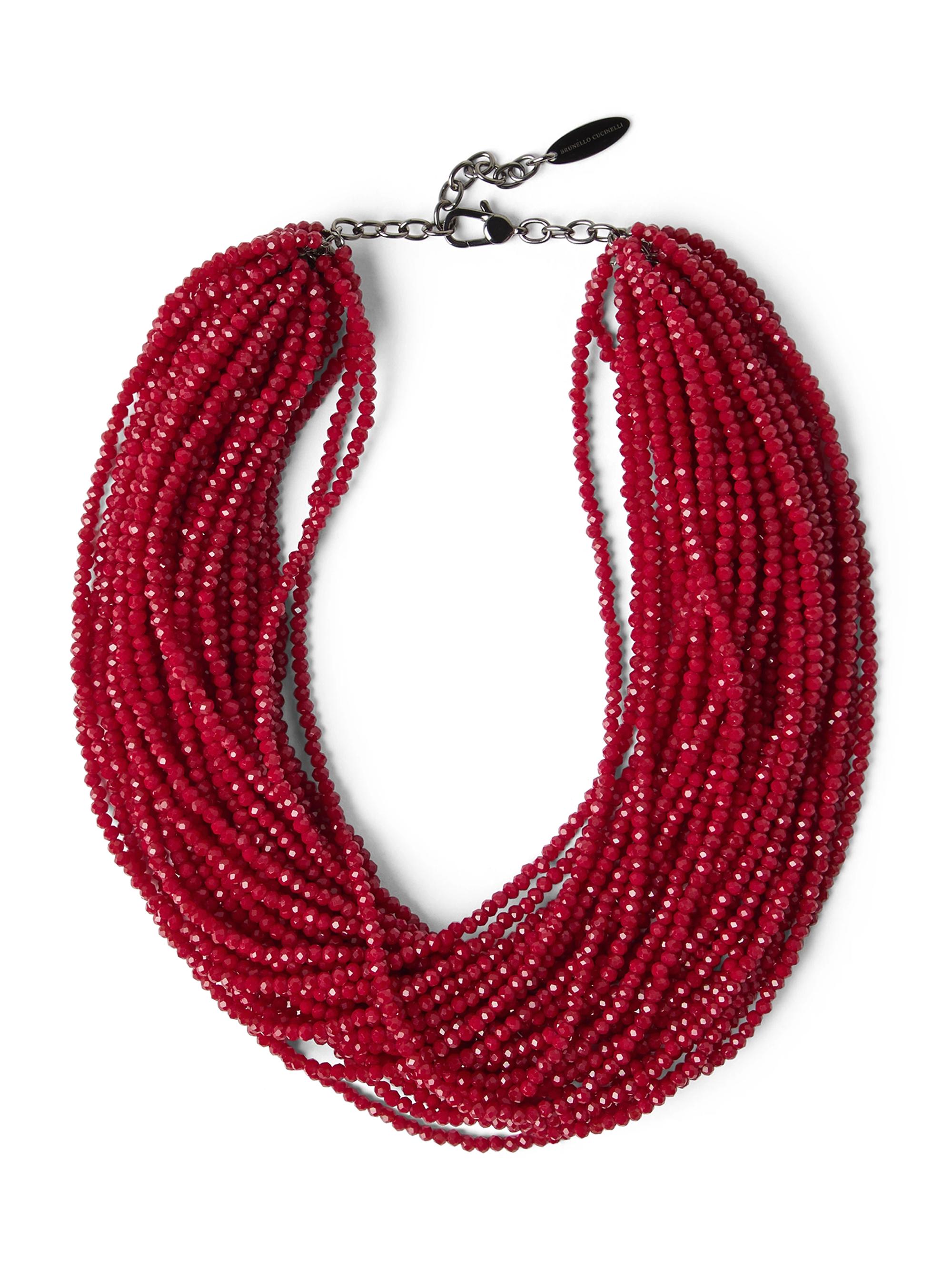 Brunello Cucinelli Women's Vetro and Sterling Silver Necklace - Red