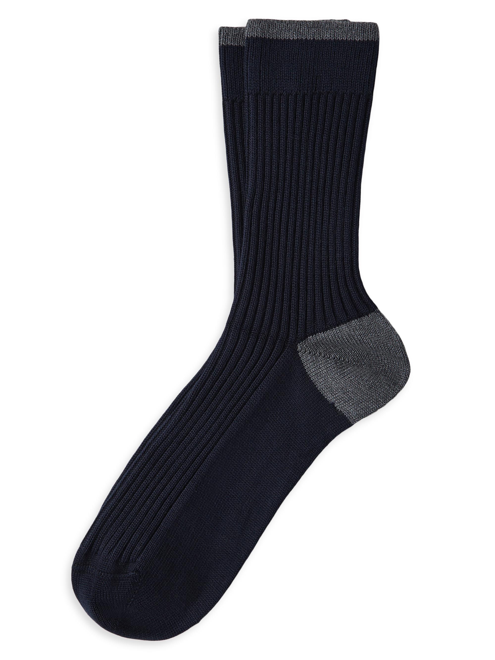 Brunello Cucinelli Men's Cotton Socks - Navy Blue