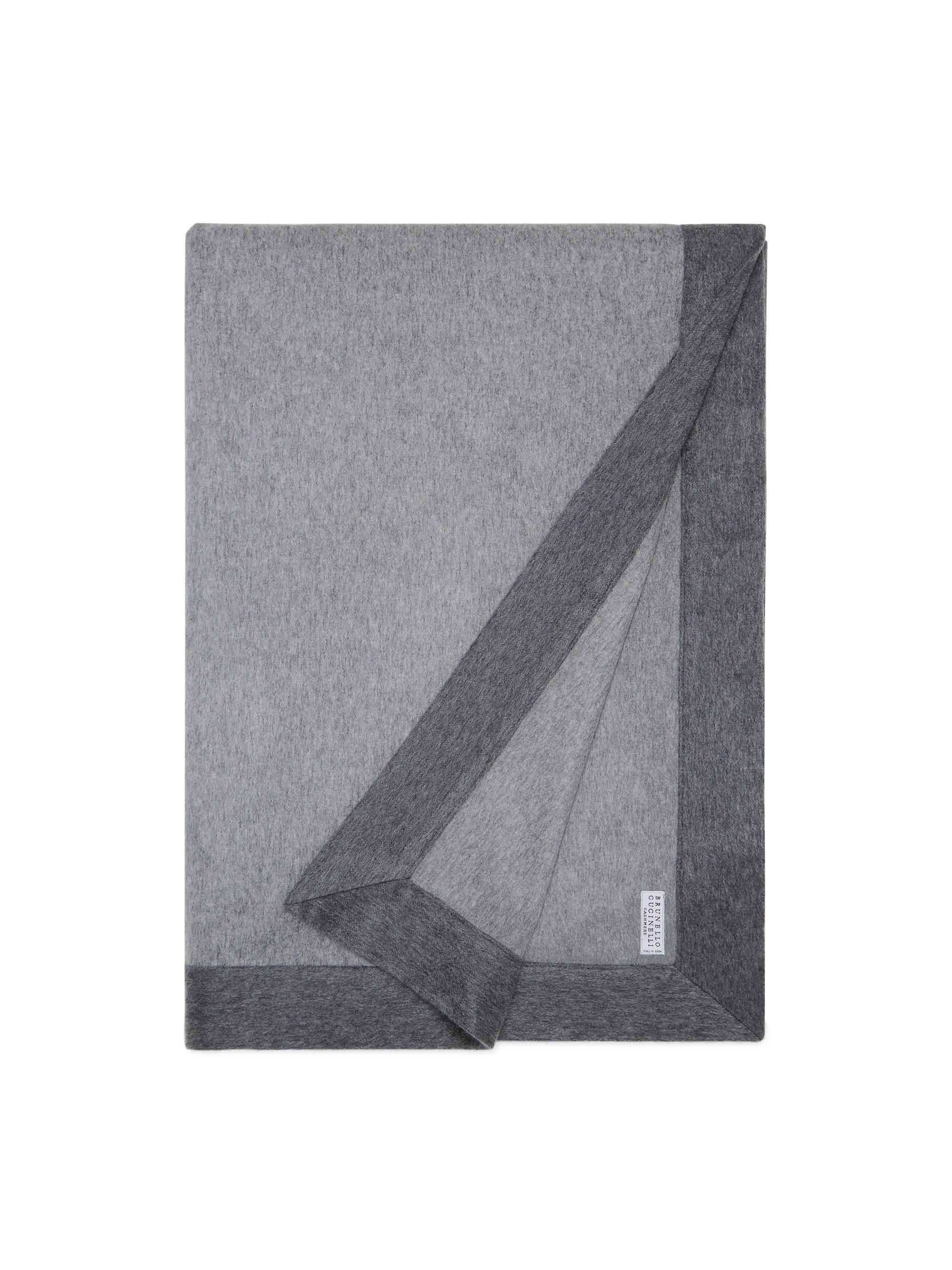 Brunello Cucinelli Cashmere Throw with Contrasting Border - Beige