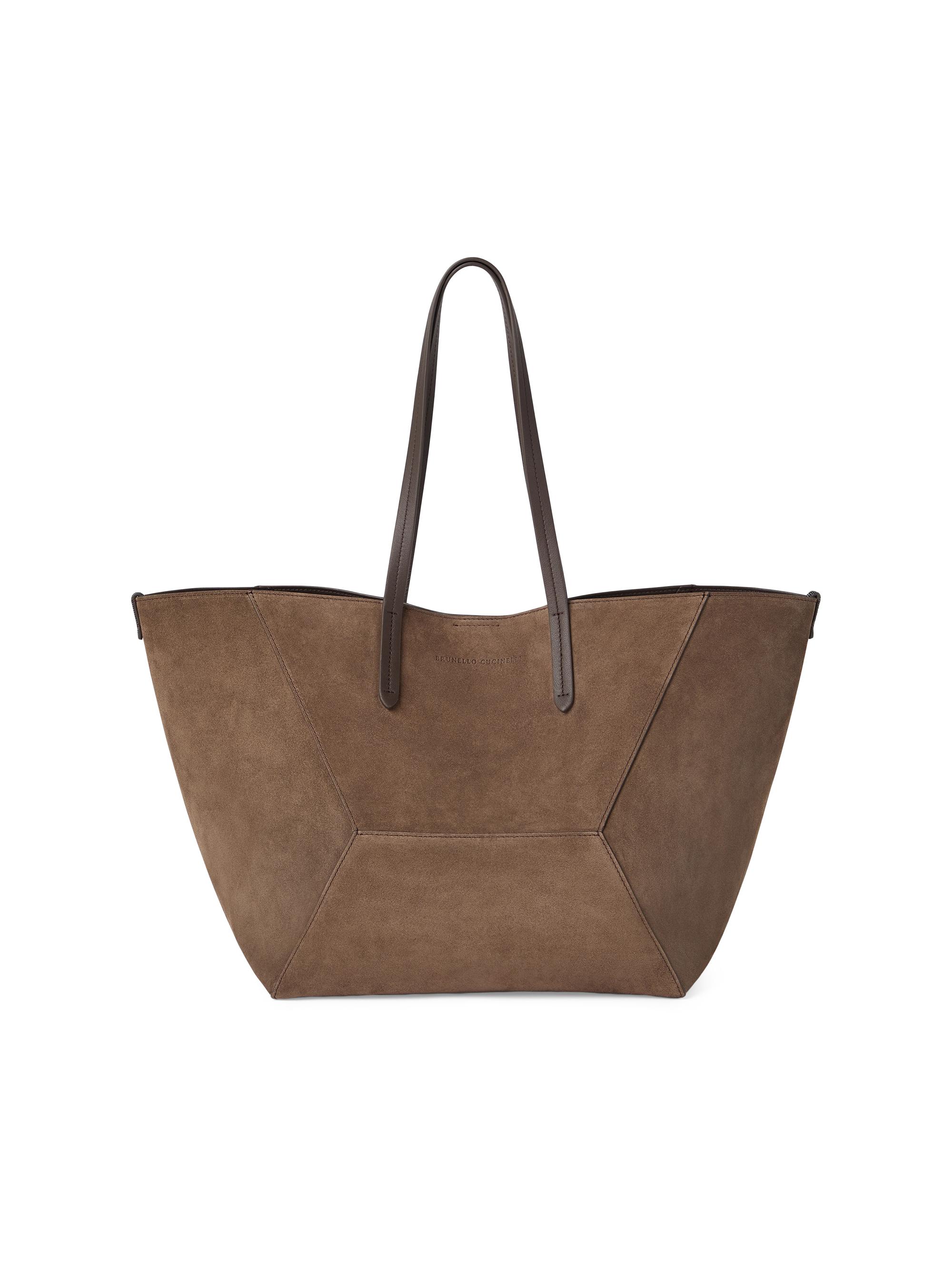 Brunello Cucinelli Women's Duo Tote Bag in Suede - Brown