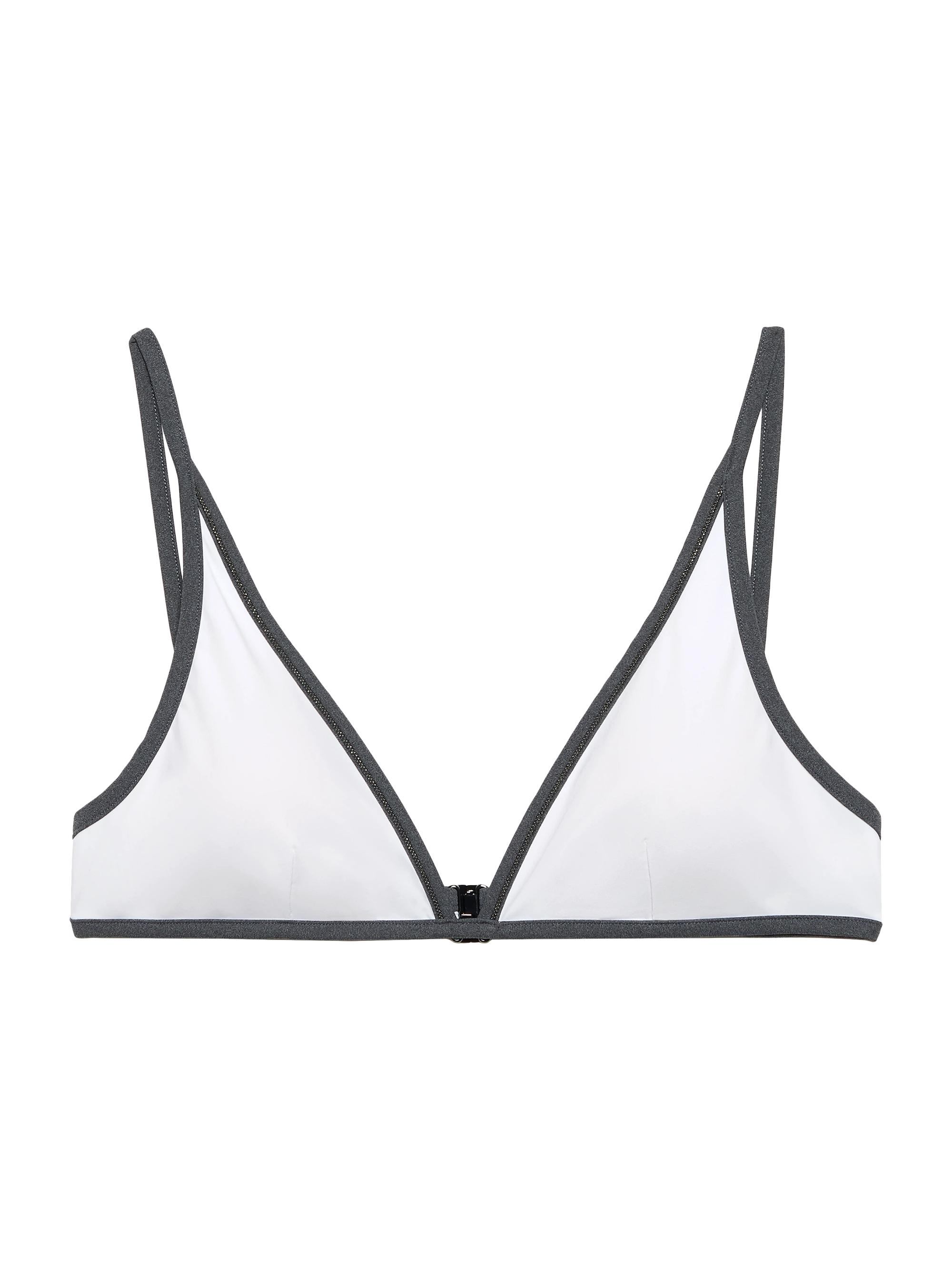 Brunello Cucinelli Women's Techno Jersey Bikini Top - White