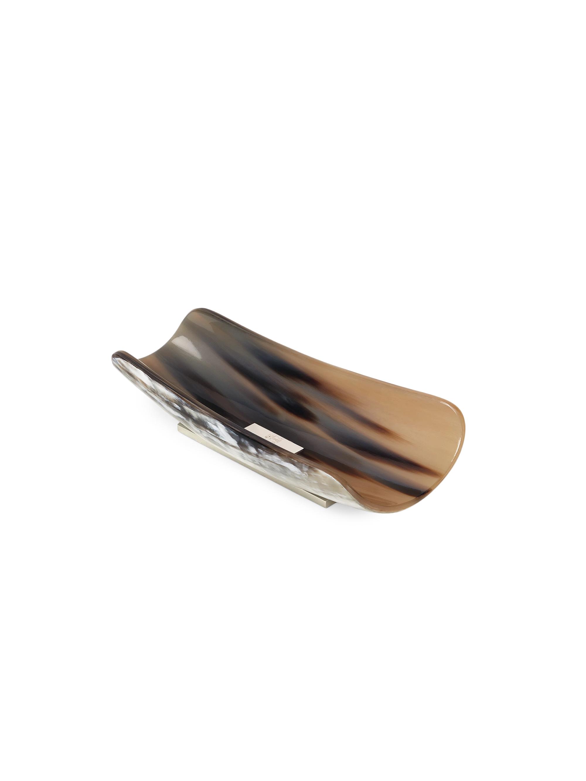 Brunello Cucinelli Buffalo Horn and Brass Tray - Natural Horn
