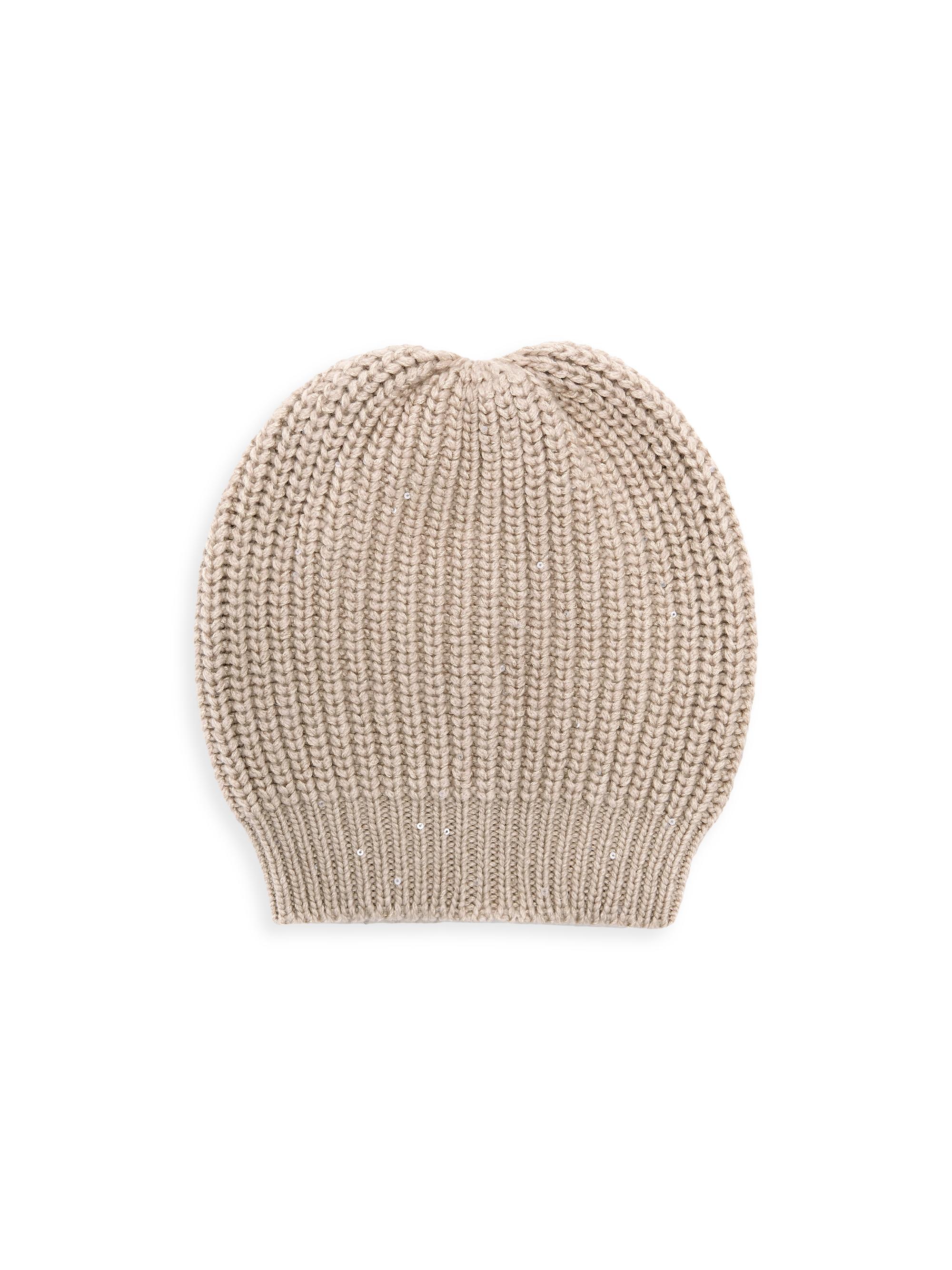 Brunello Cucinelli Women's Cashmere and Silk Diamond Yarn Knit Beanie - Pearl Grey