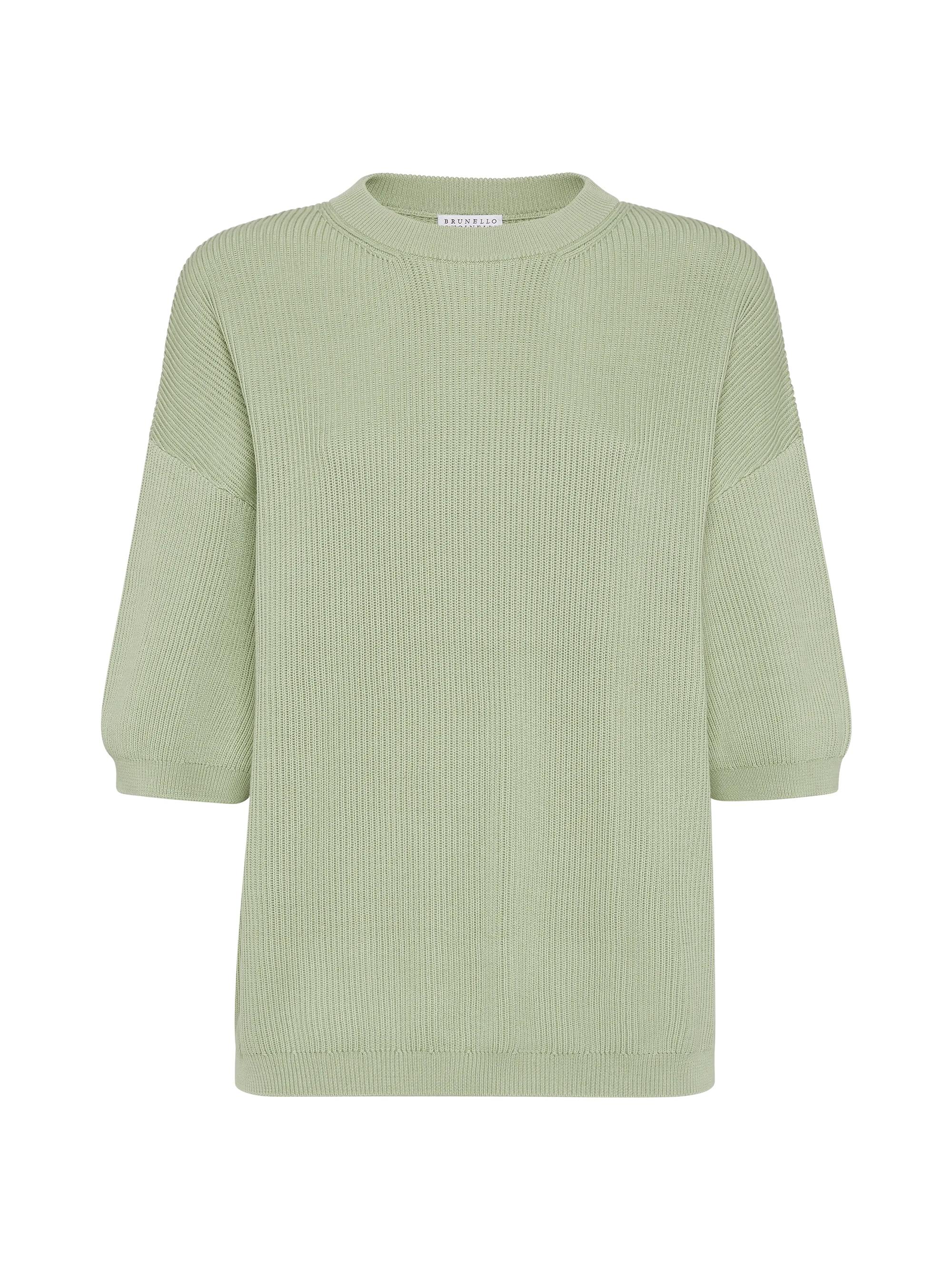 Brunello Cucinelli Women's Cotton English Rib Sweater - White