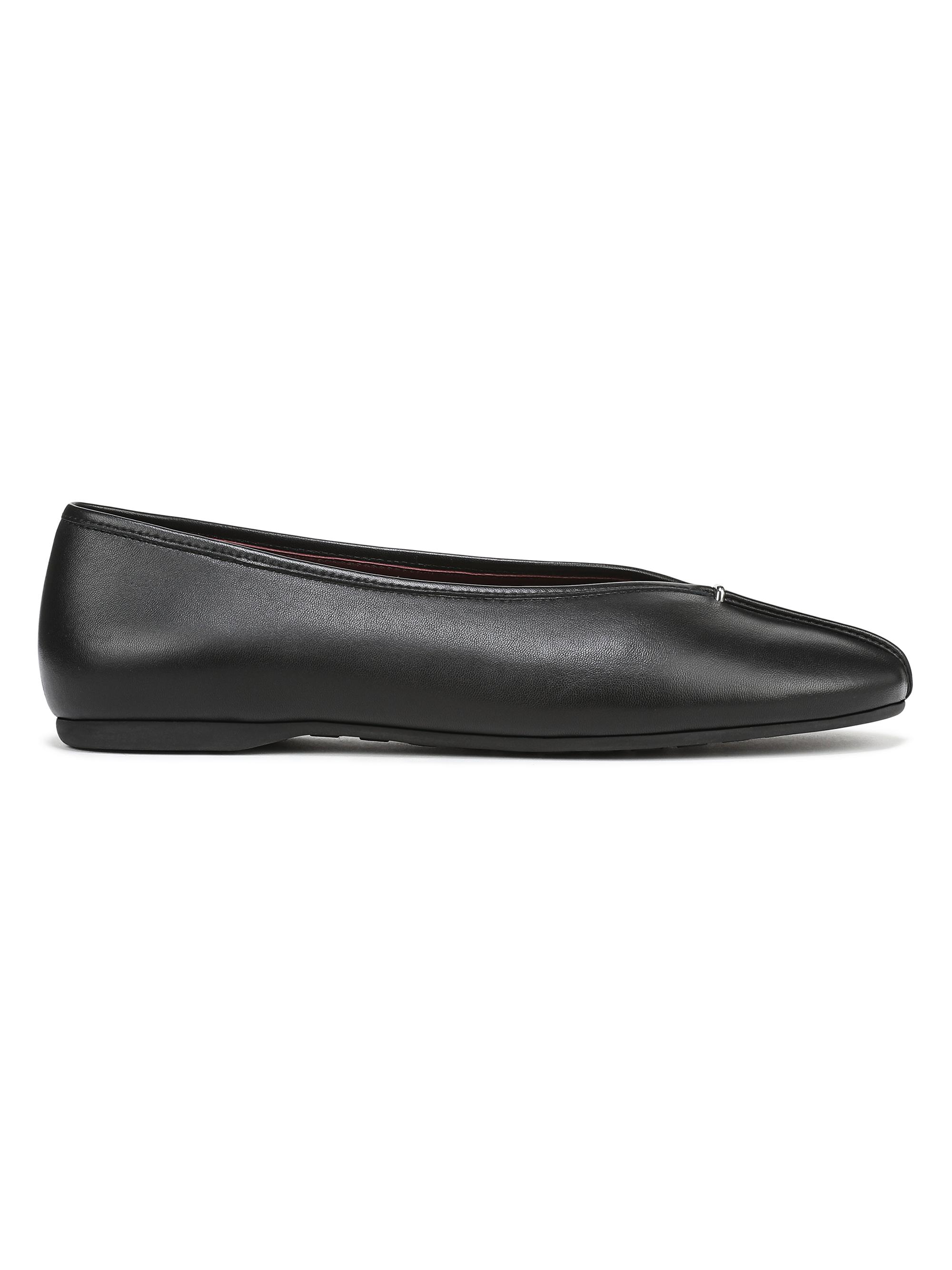 Vince Women's Ori Leather Ballerina Flats - Black