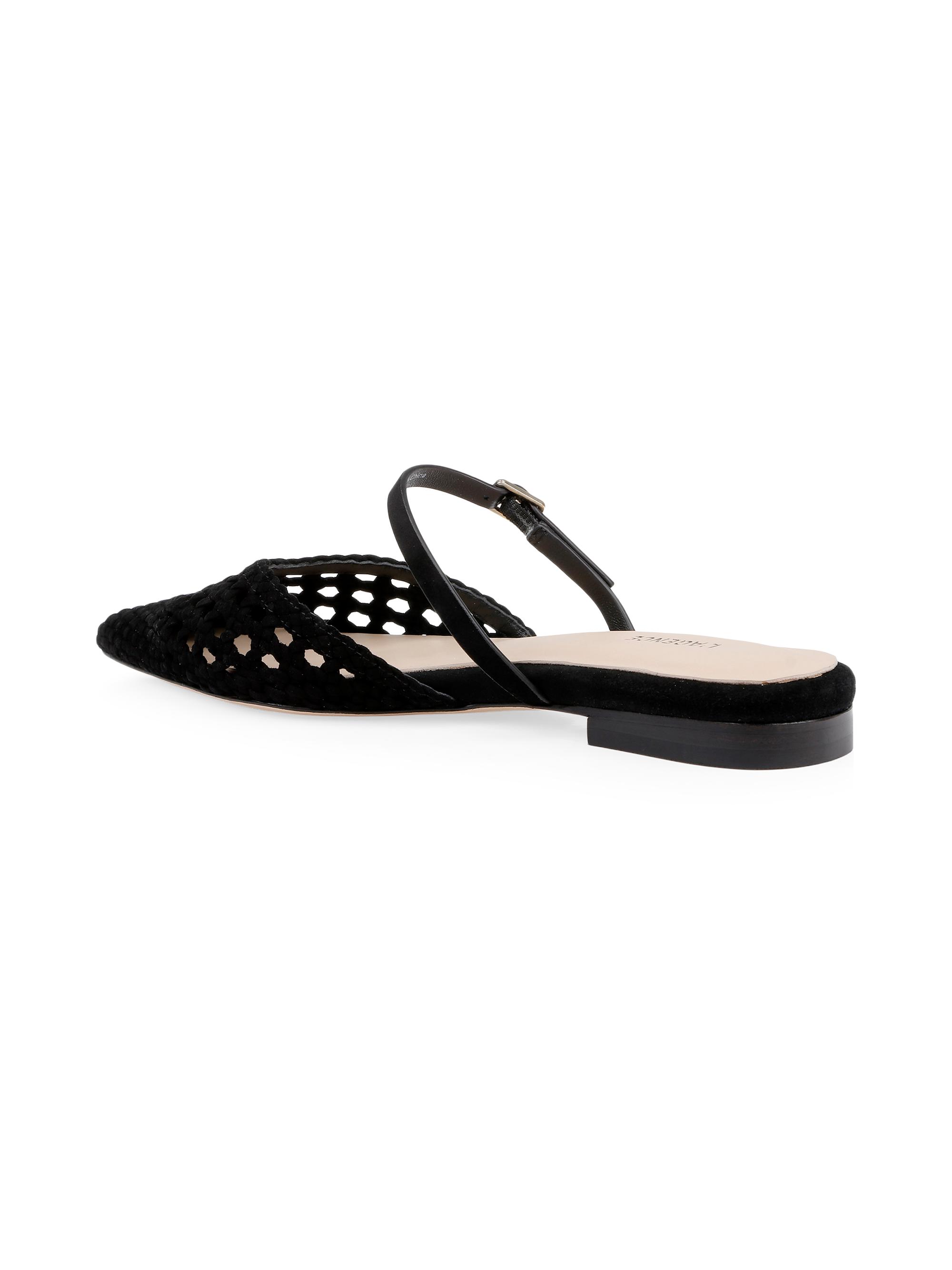 L'AGENCE Jacklyn Suede Flat Sandals | Saks Fifth Avenue