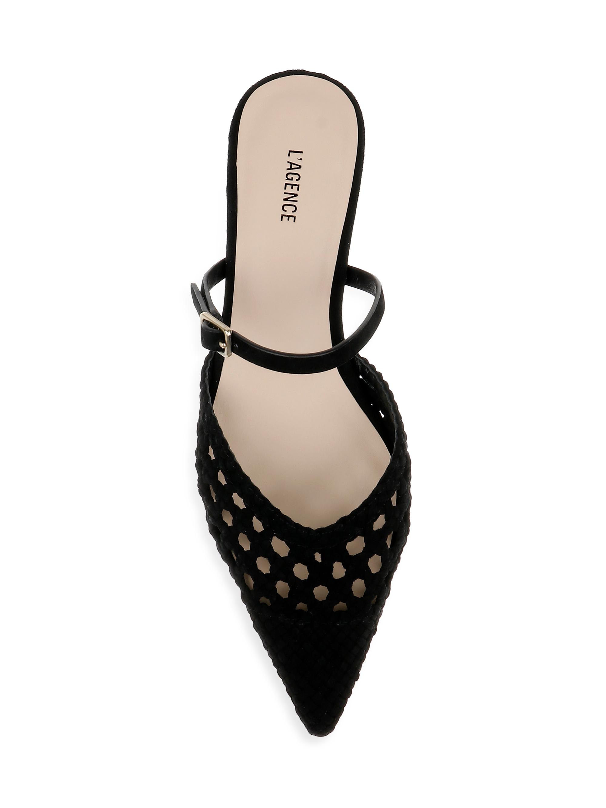 L'AGENCE Jacklyn Suede Flat Sandals | Saks Fifth Avenue