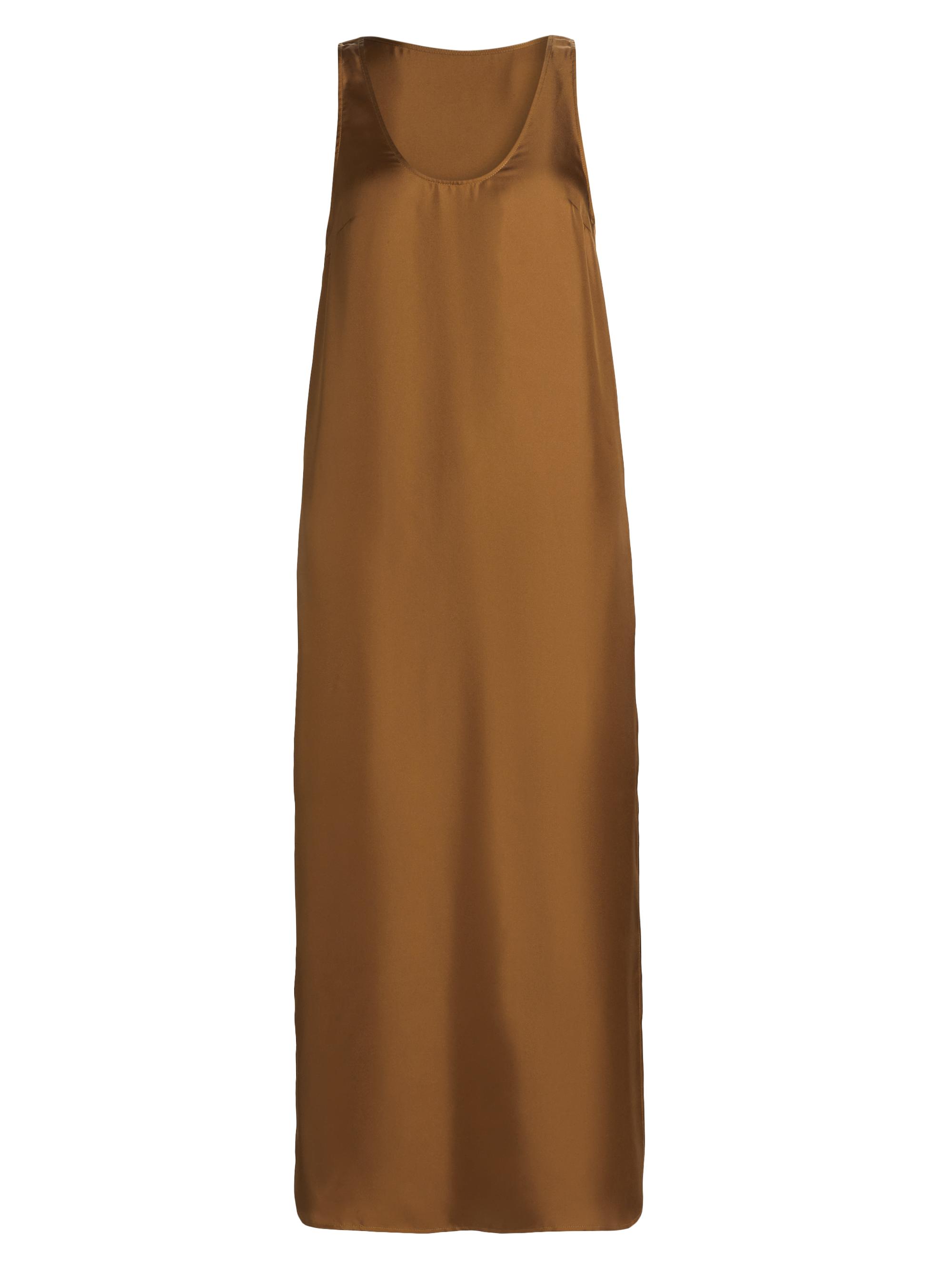 Loulou de Saison Women's Nada Silk Shift Midi Dress - Ocher