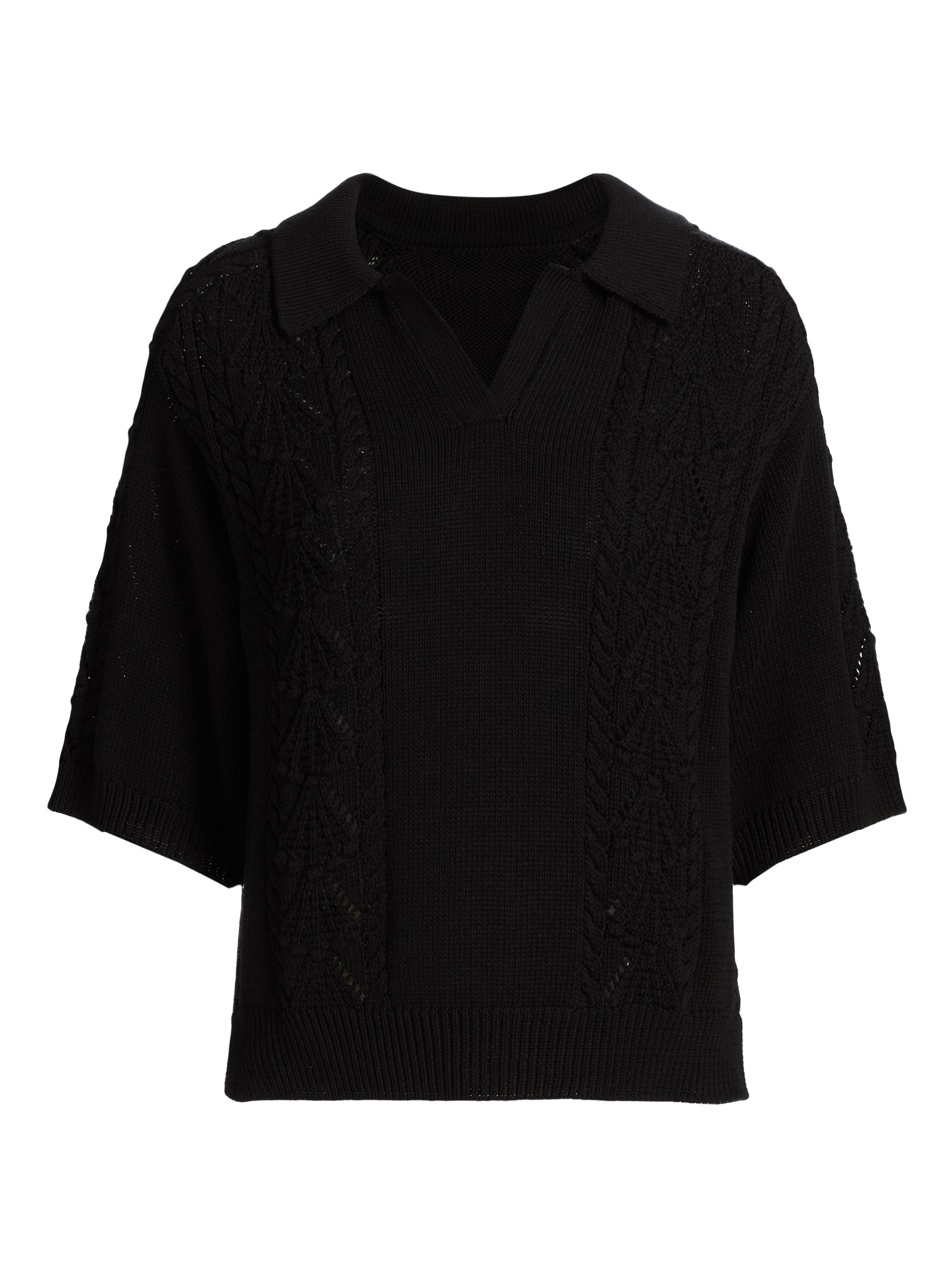 Loulou de Saison Women's Kina Polo Sweater - Black