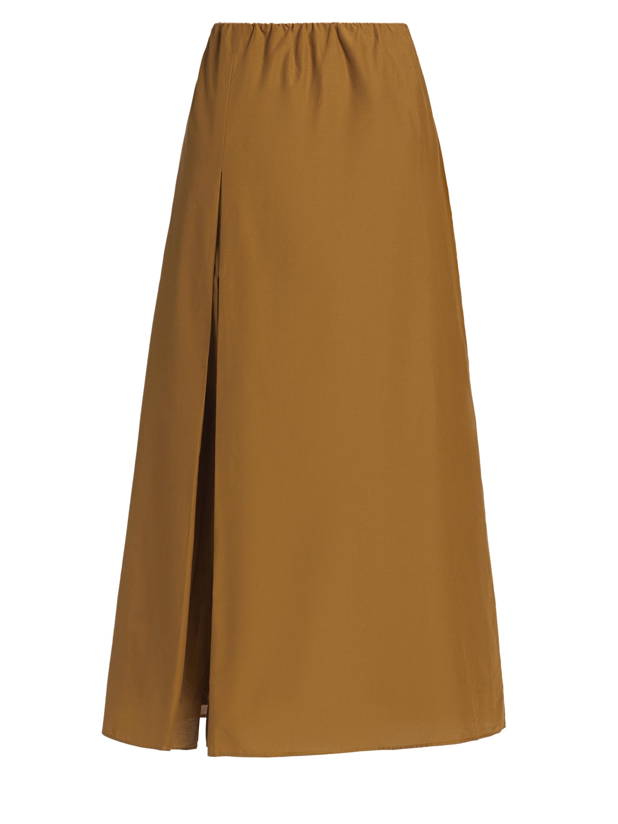 Loulou de Saison Women's Carmen Gathered Midi Skirt - Ocher