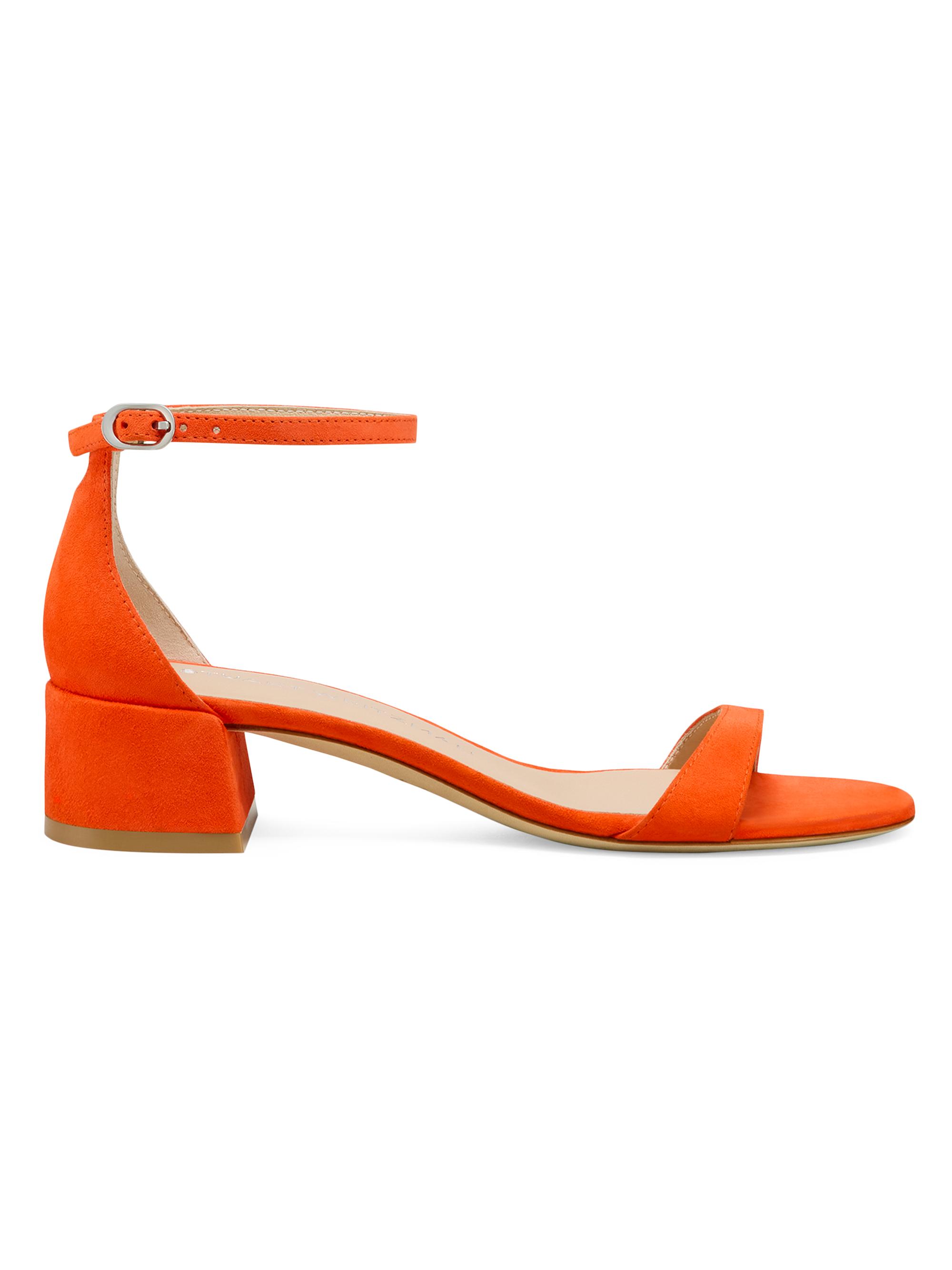 Stuart Weitzman Women's Nudist Suede 35MM Block Sandals - Paradise