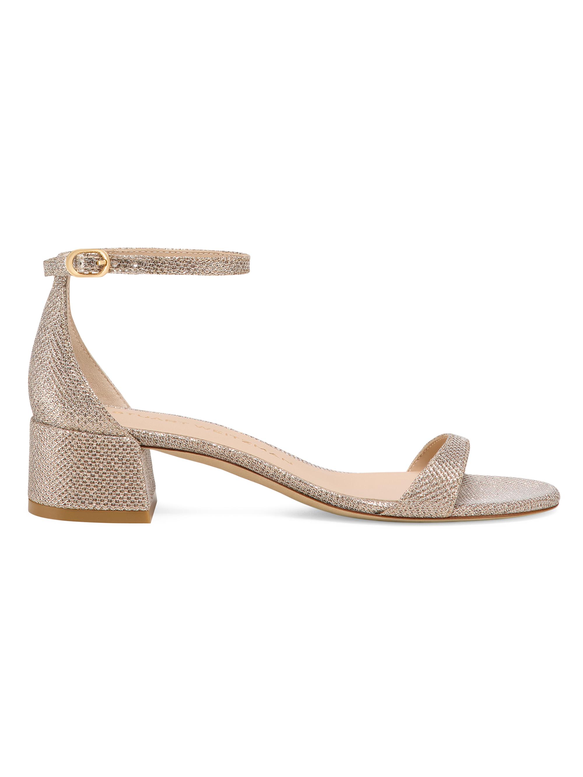 Stuart Weitzman Women's Nudist Block 35MM Sandals - Poudre