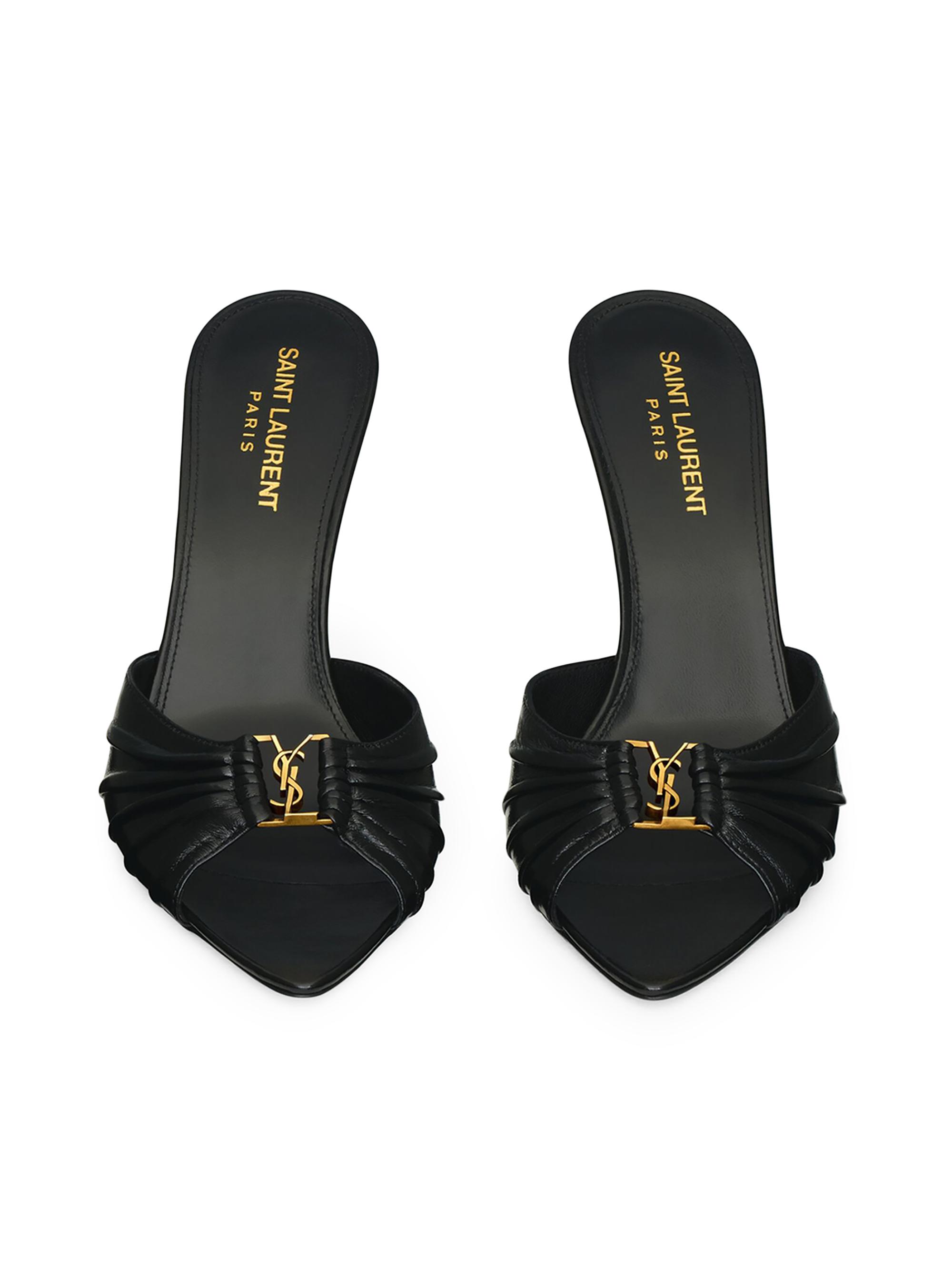 Saint Laurent Babylone Mules in Smooth Leather | Saks Fifth Avenue
