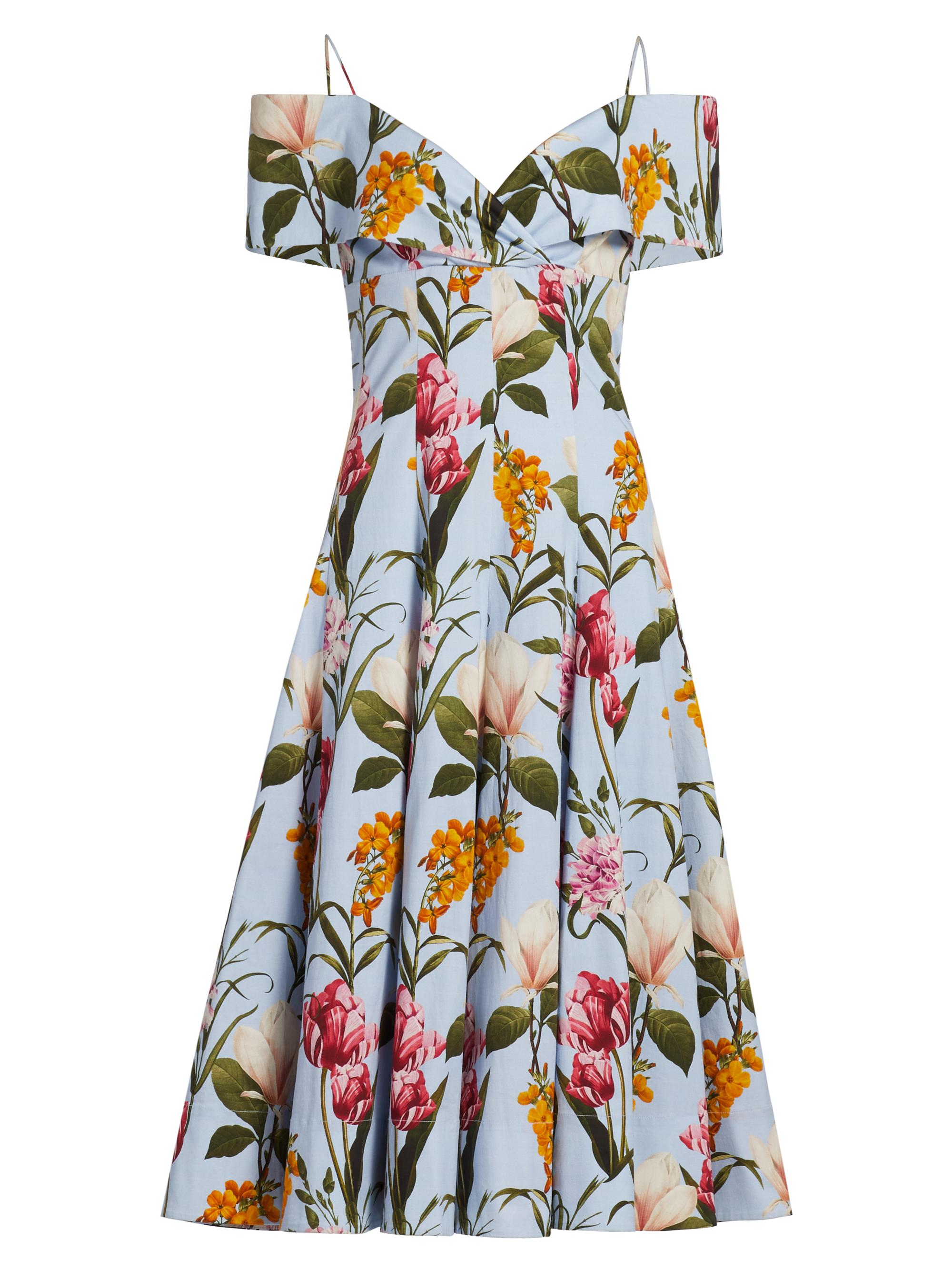 Sachin & Babi Women's Minnie Floral Midi-Dress - Glacial Blue Blossoms