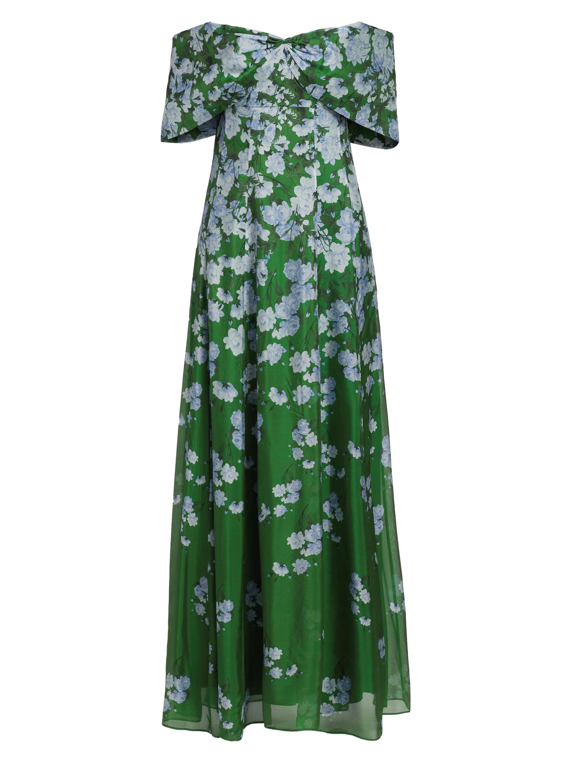 Sachin & Babi Women's Kennedy Floral Off-The Shoulder Gown - Kelly Green Degrade Florals