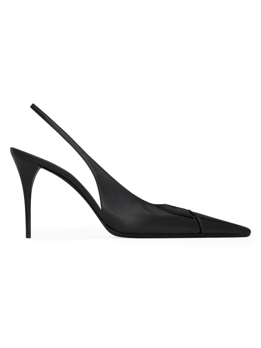 VIP【関税送料無料】希少 Saint Laurent Babylone 80 Pumps Saint Laurent Babylone Leather YSL Slingback Pumps