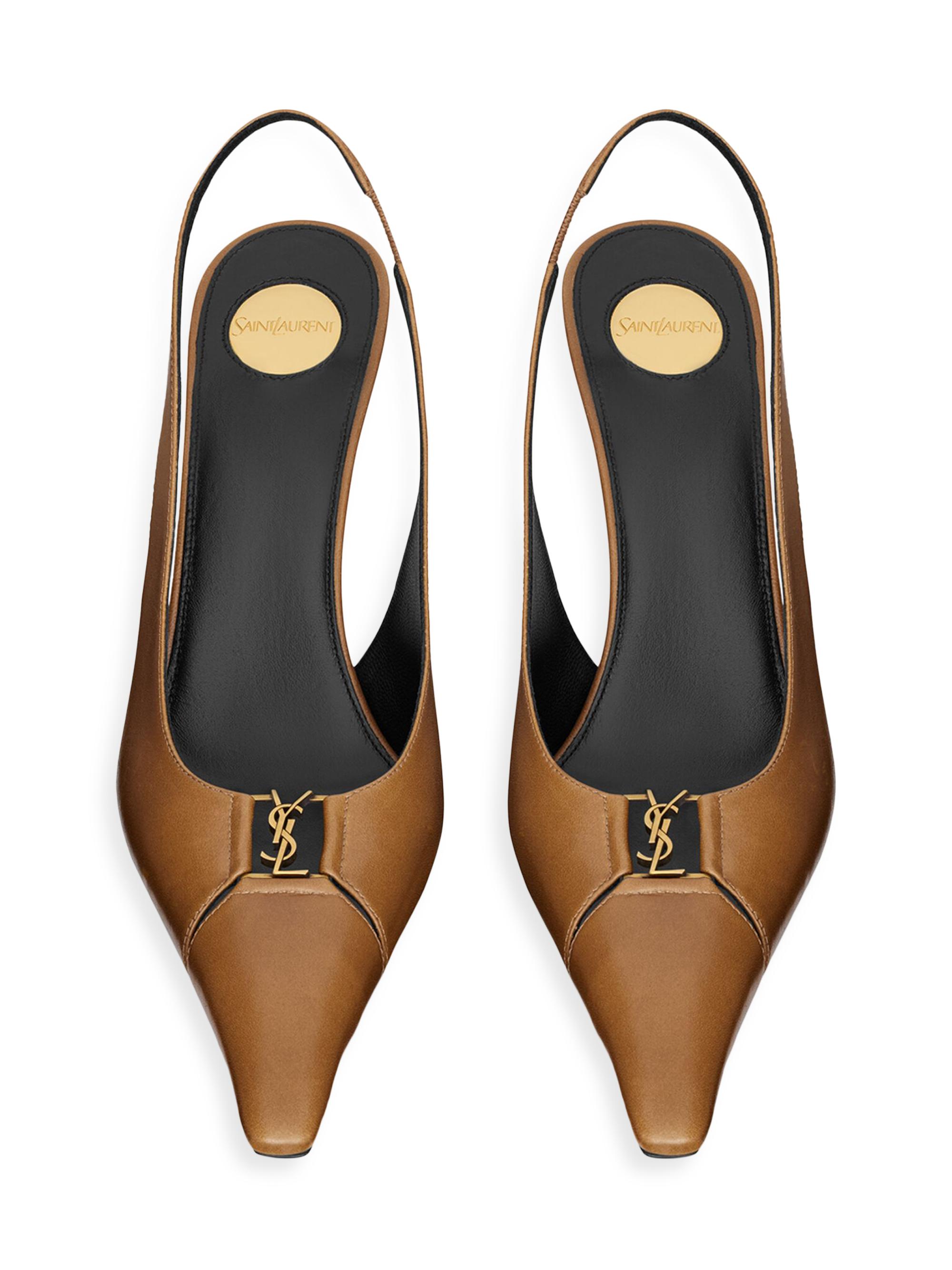 Saint Laurent Babylone Breteuil Slingback Pumps | Saks Fifth