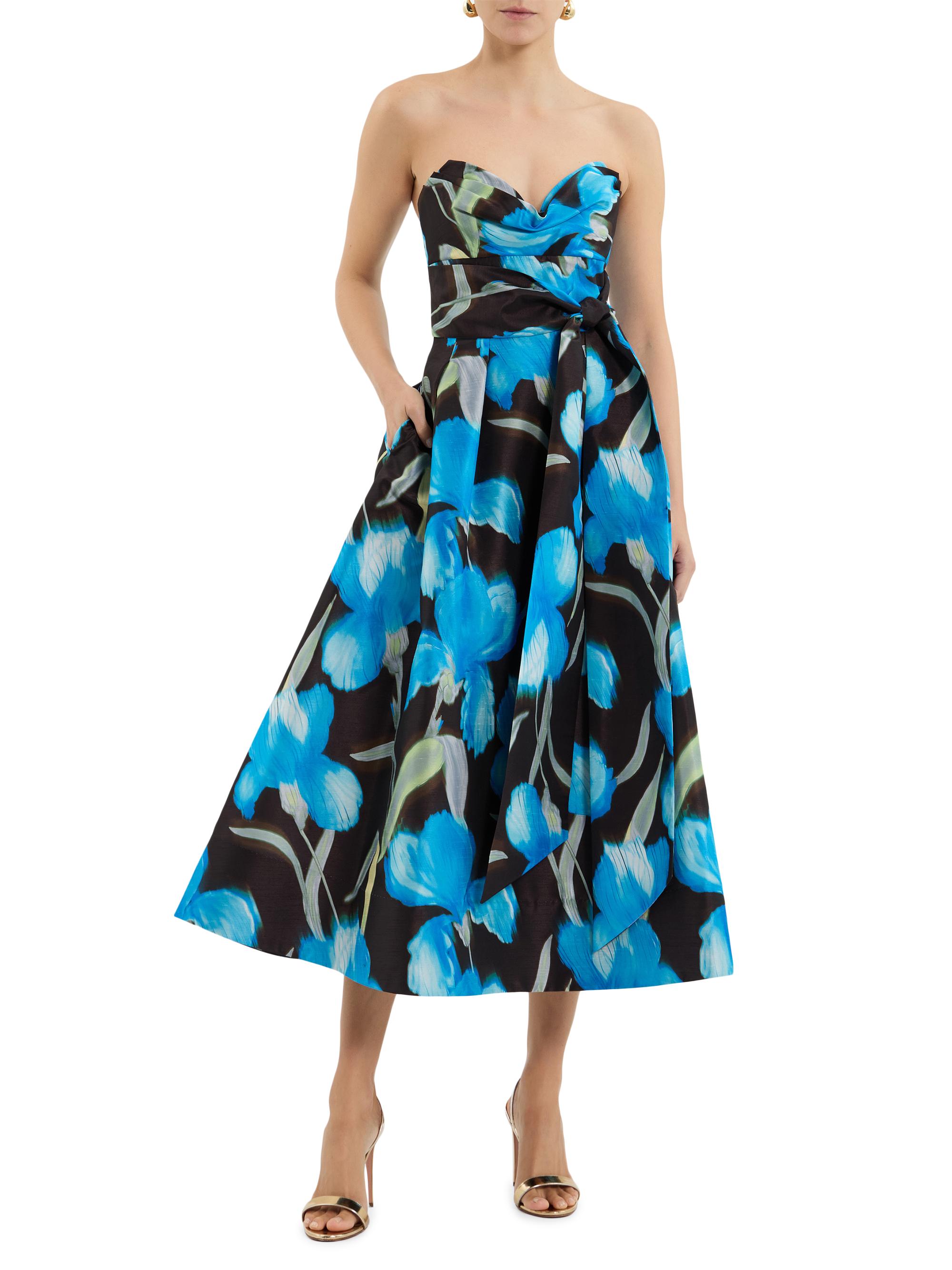 Rebecca Vallance Women's Ingrid Floral Strapless Fit & Flare Midi-Dress - Print