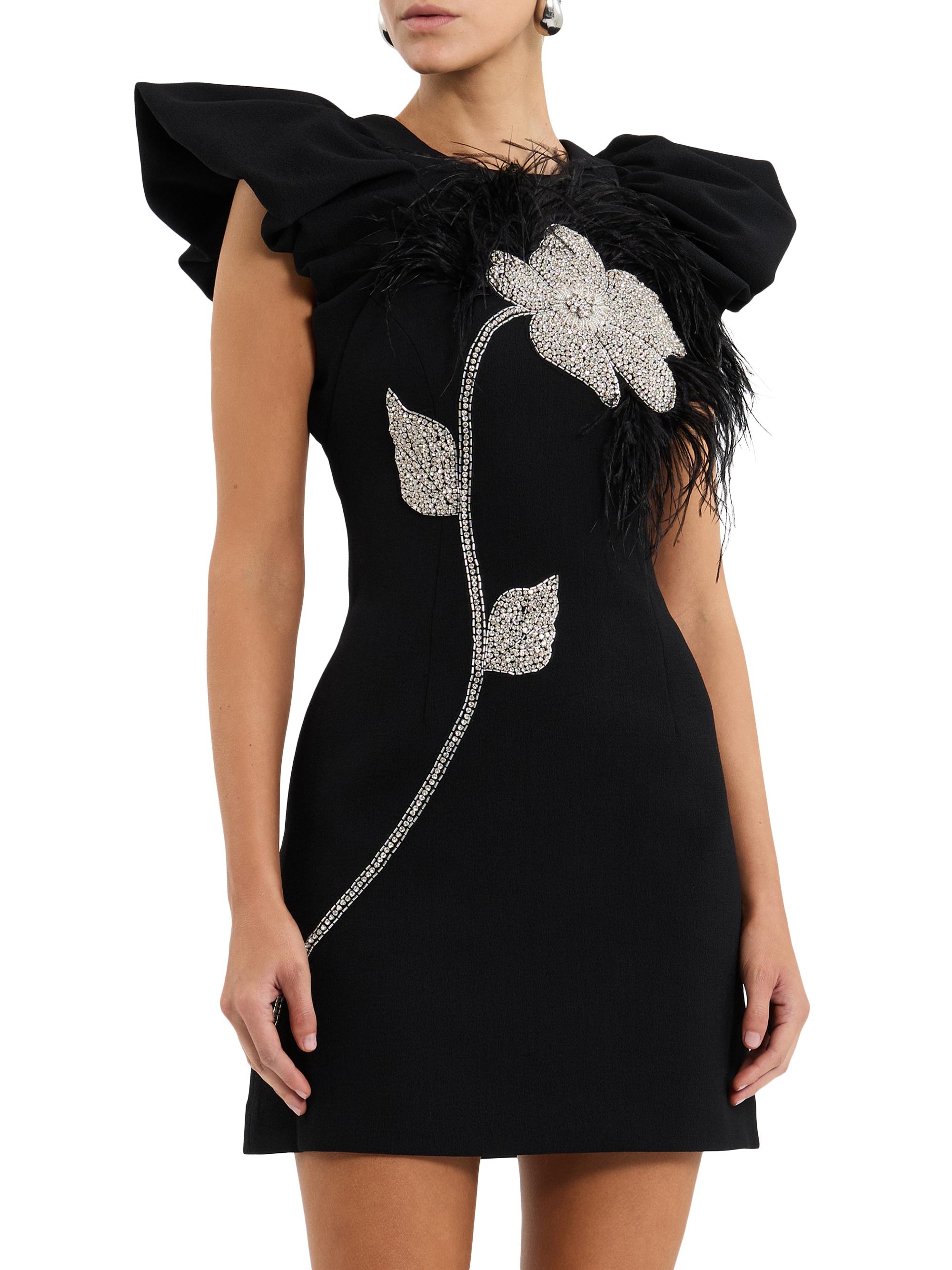 Rebecca Vallance Women's Starlight Embellished Cap-Sleeve Minidress - Black