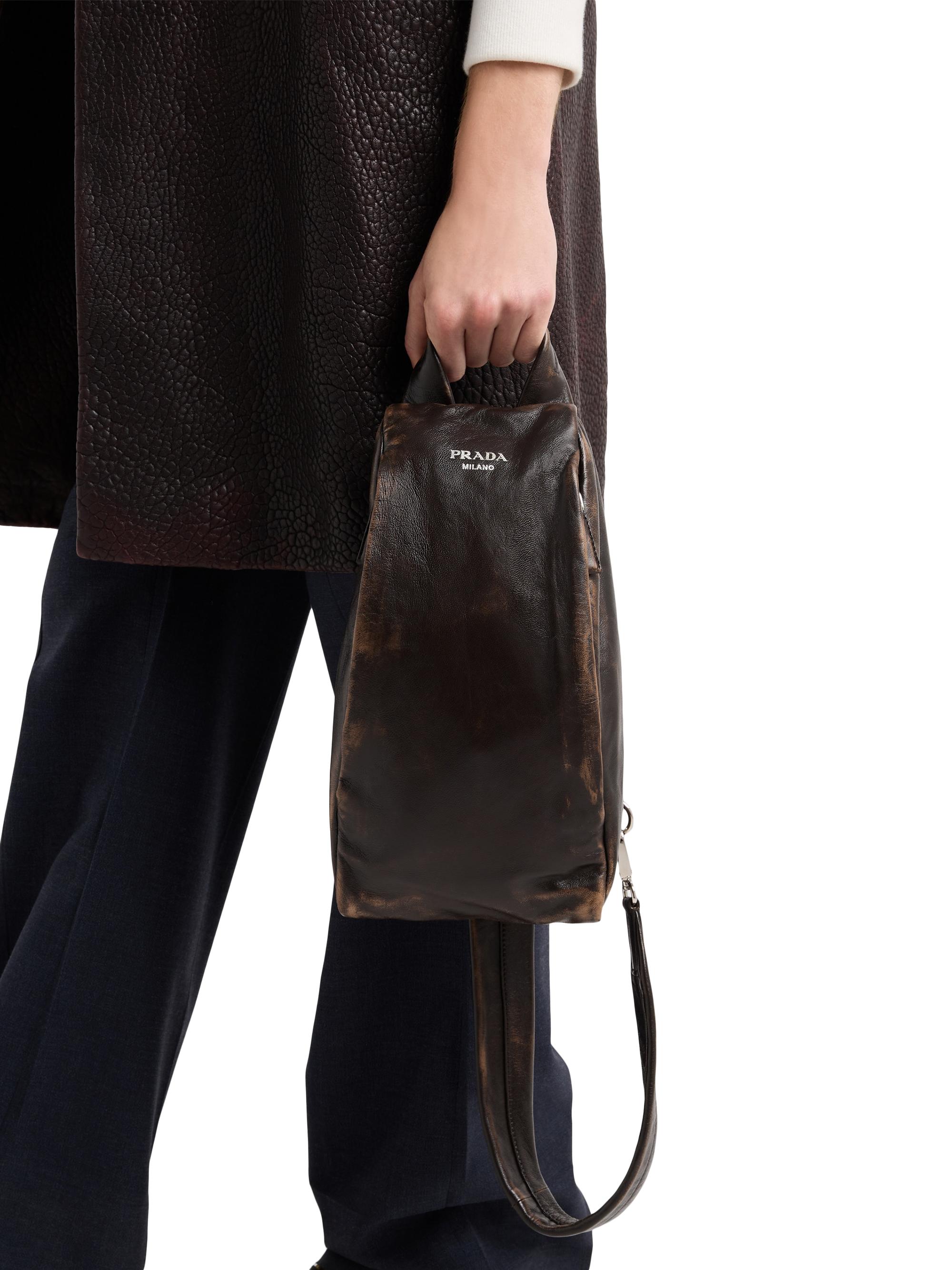 バッグ PRADA all leather backpack Prada Leather backpack Black - Men | VIETTI Online Store