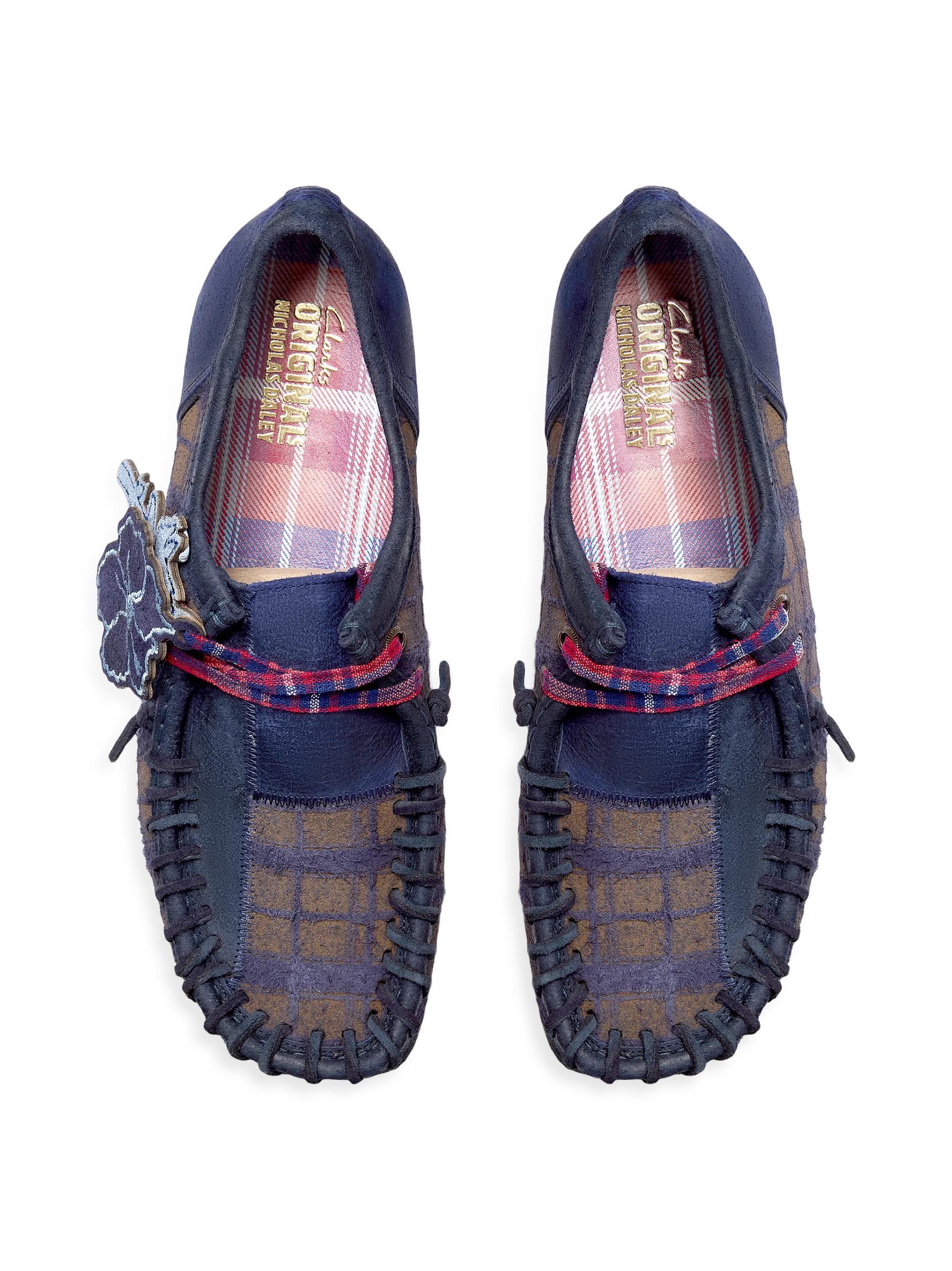 Clarks Nicholas Daley x Clarks 30MM Plaid Suede Wallabee Loafers
