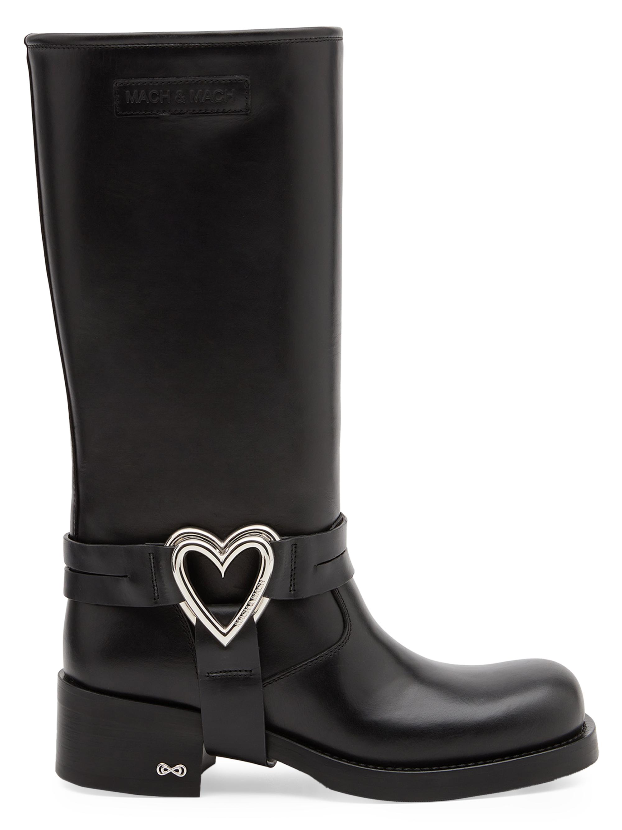 Moschino 40MM Zip-Front Leather Boots | Saks Fifth Avenue