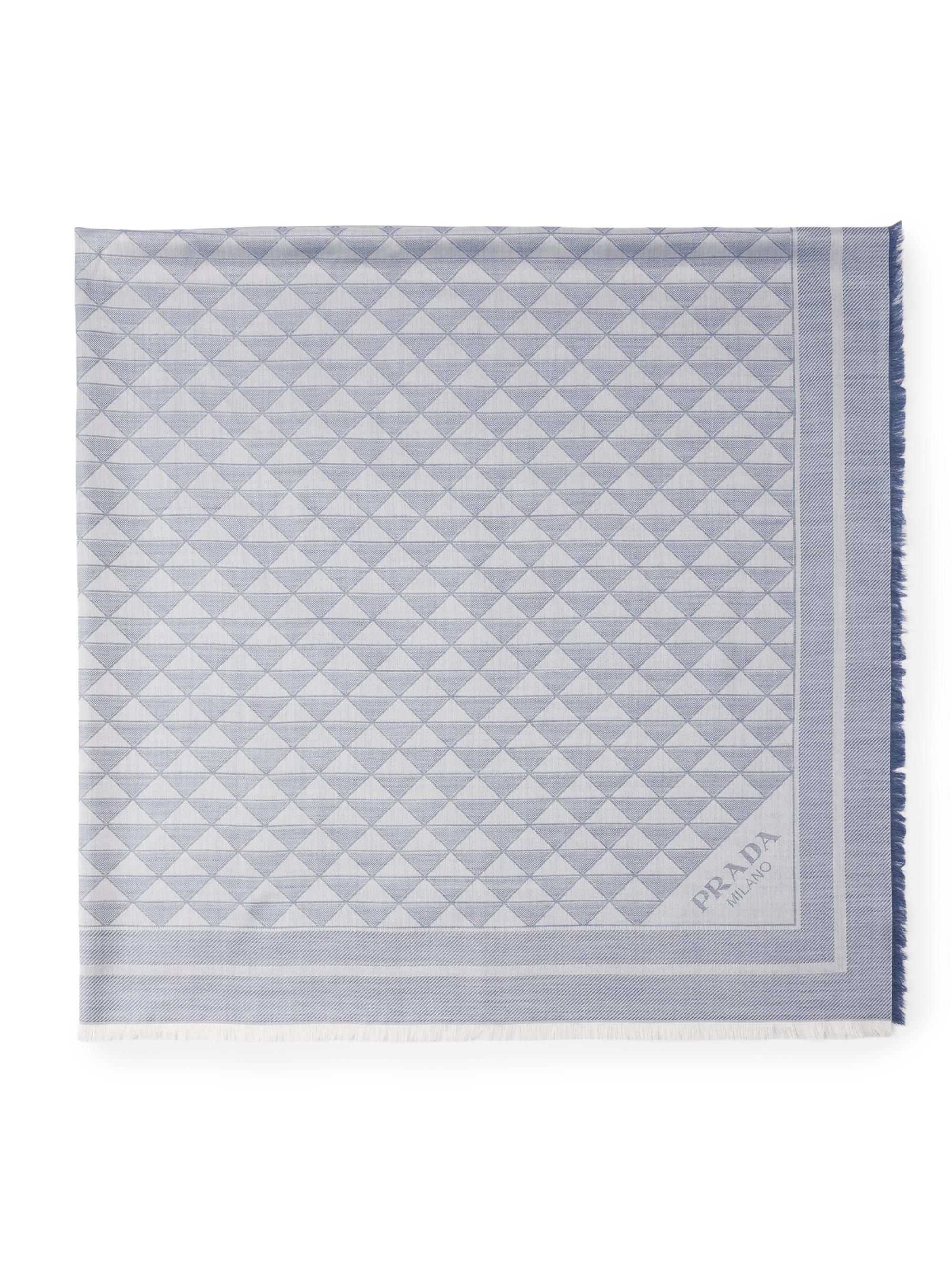 Prada Women's Silk and Wool Shawl - Blue