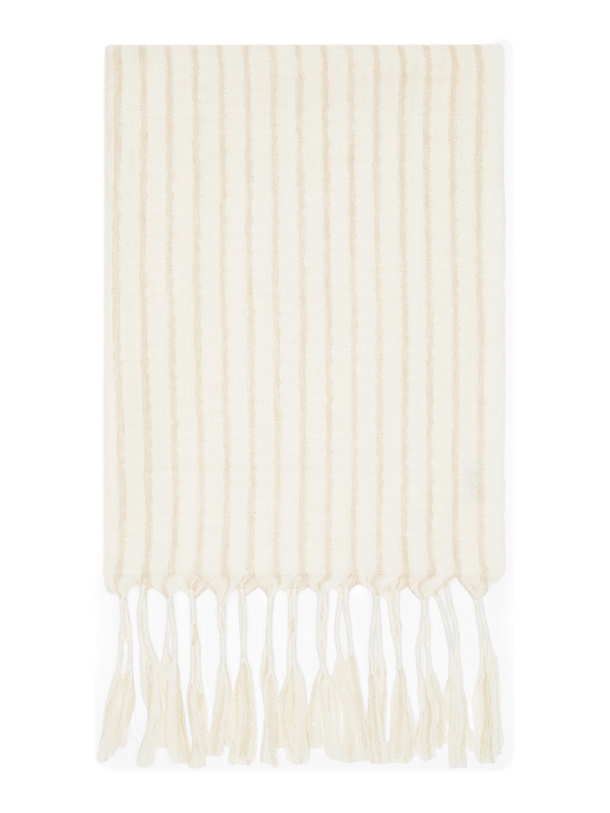 Brunello Cucinelli Women's Sparkling Wool and Linen Double Knit Scarf - Panama