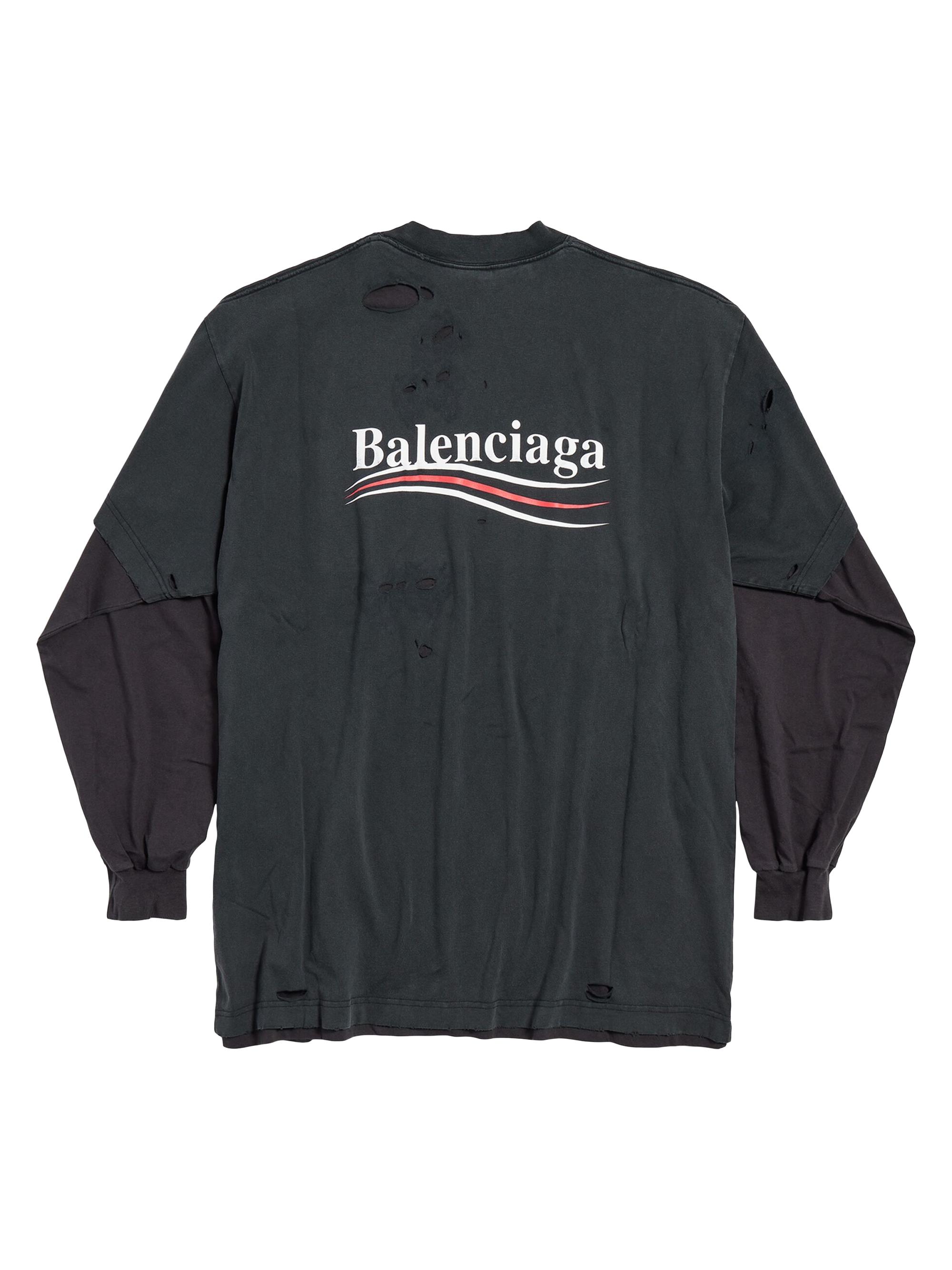 Balenciaga Political Campaign Long Sleeve Layered T-Shirt | Saks